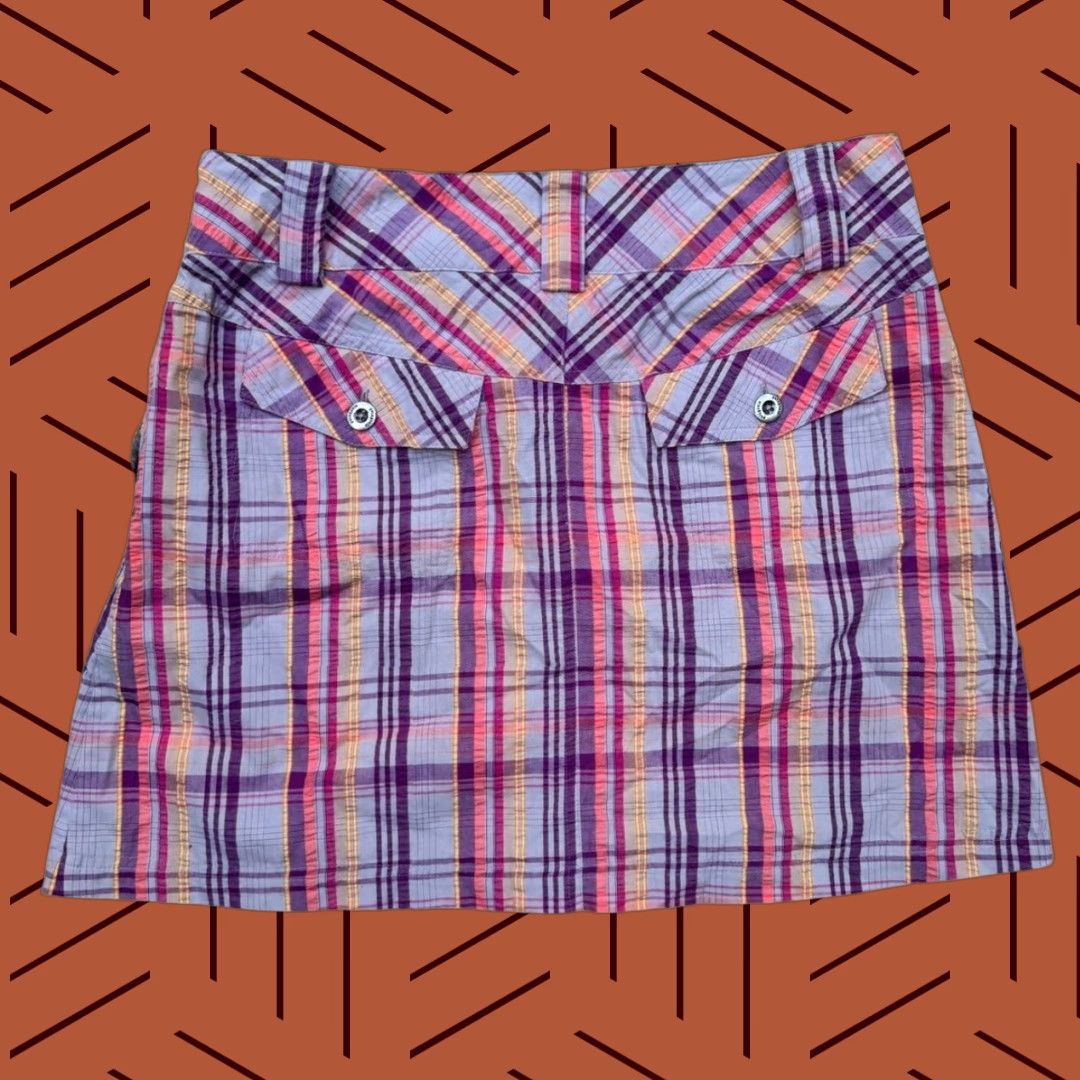 Patagonia VINTAGE Patagonia Netty Skirt Womens Sz 8 Mini Plaid Outdoor Camping Hiking Purple Pink Size 30" / US 8 / IT 44 - 1 Thumbnail