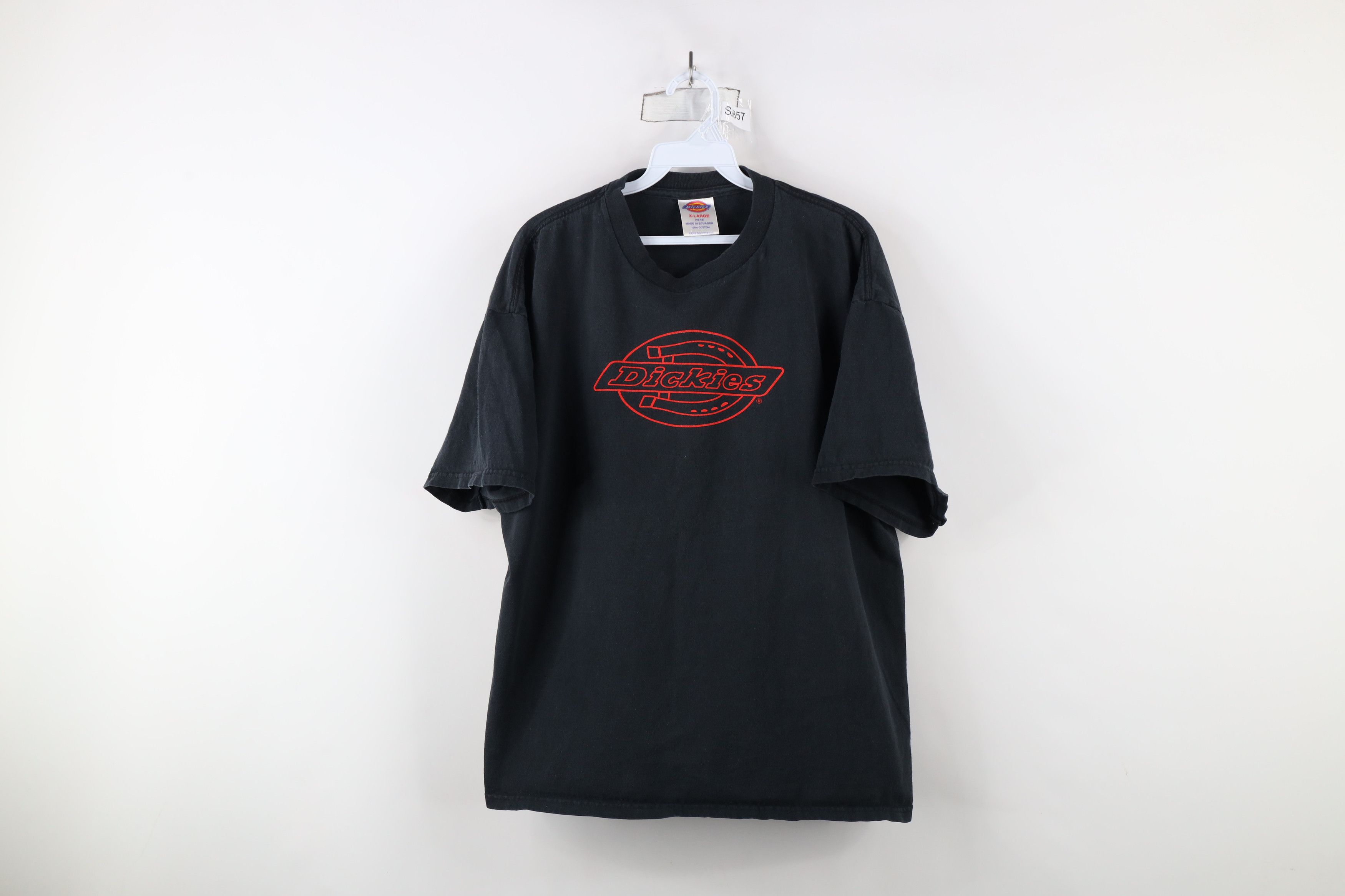 Dickies × Vintage Vintage 90s Y2K Dickies Spell Out Big Logo T-Shirt Black Size US XL / EU 56 / 4 - 1 Thumbnail