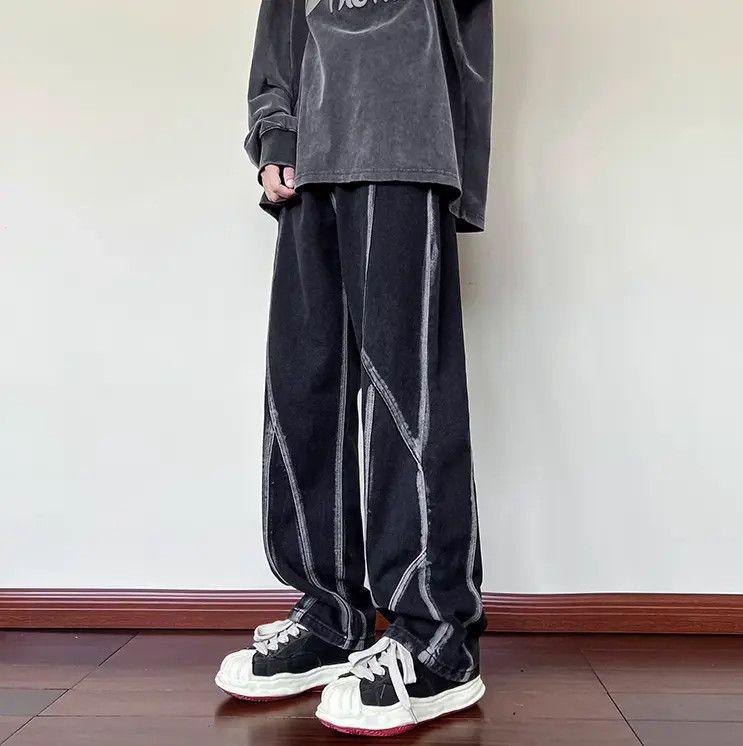 Japanese Brand Retro casual versatile loose fitting jeans Size US 32 / EU 48 - 2 Thumbnail