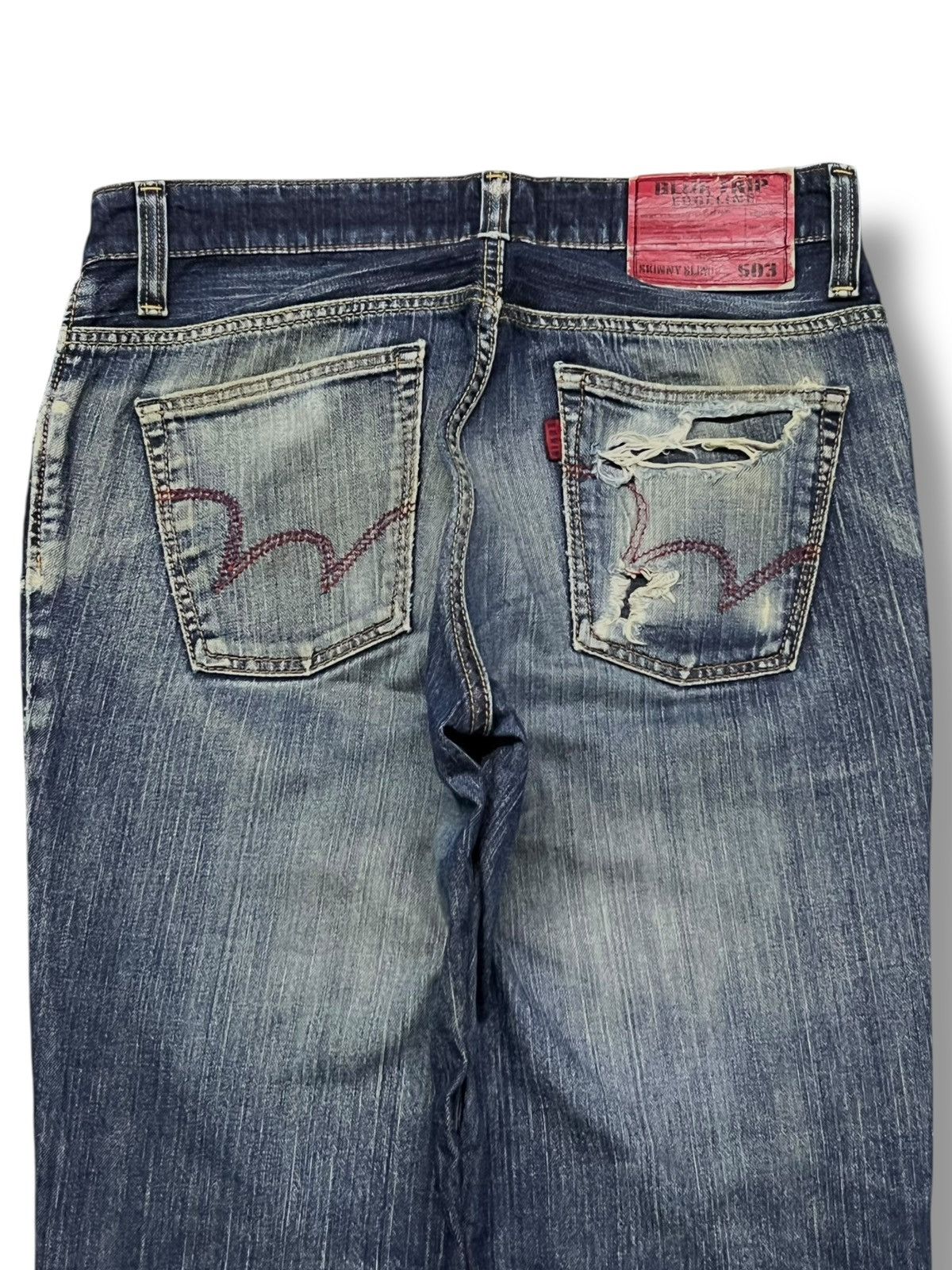 Edwin Vintage Edwin 503 Blue Trip Edgeline Japan, Distressed Denim Size US 34 / EU 50 - 5 Thumbnail
