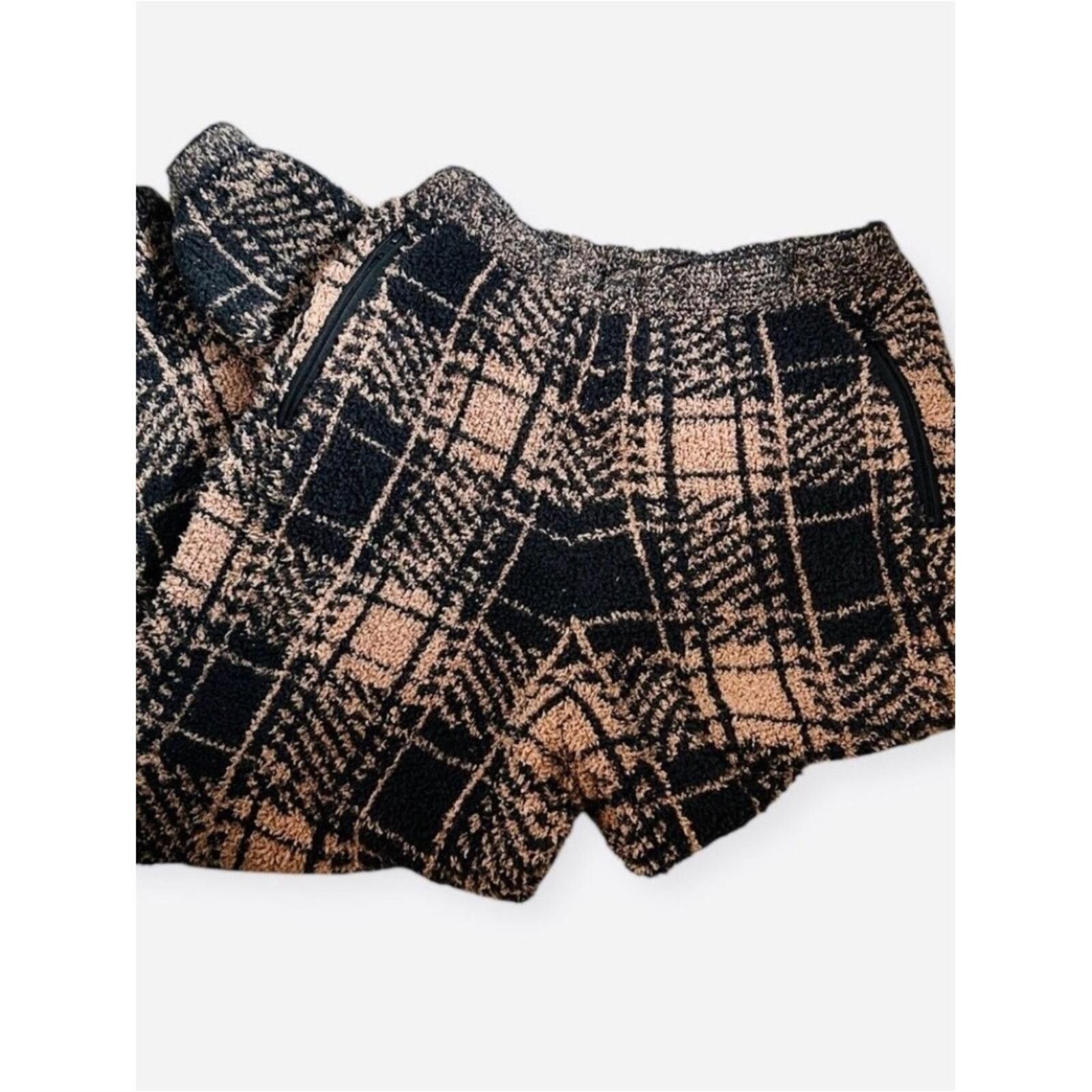Swims SKIMS Plaid Cozy Lounge Pants - Black & Beige Size 32" / US 10 / IT 46 - 3 Thumbnail