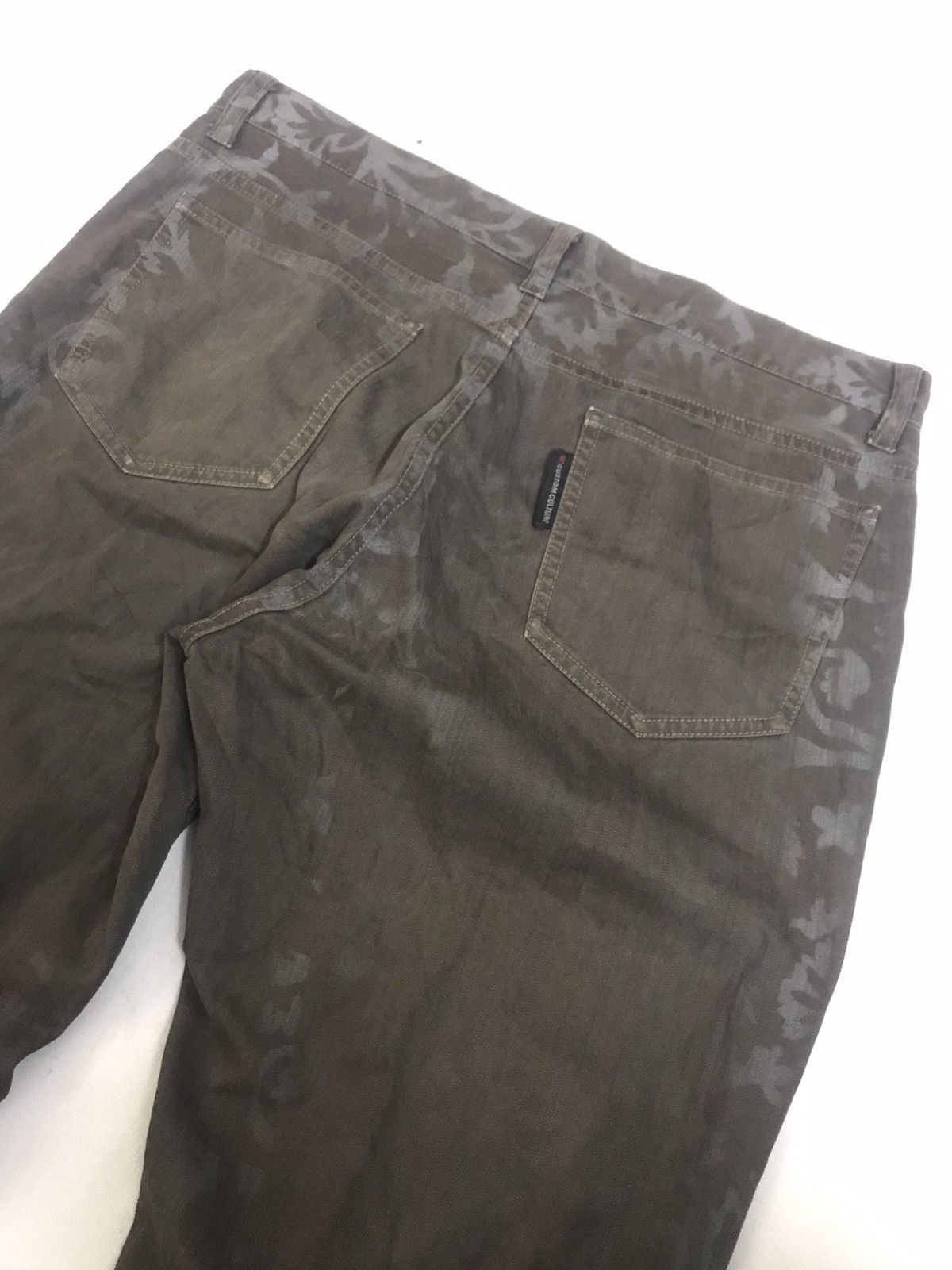 Japanese Brand CUSTOM CULTURE FLARE FLORAL JEANS Size US 31 - 9 Thumbnail