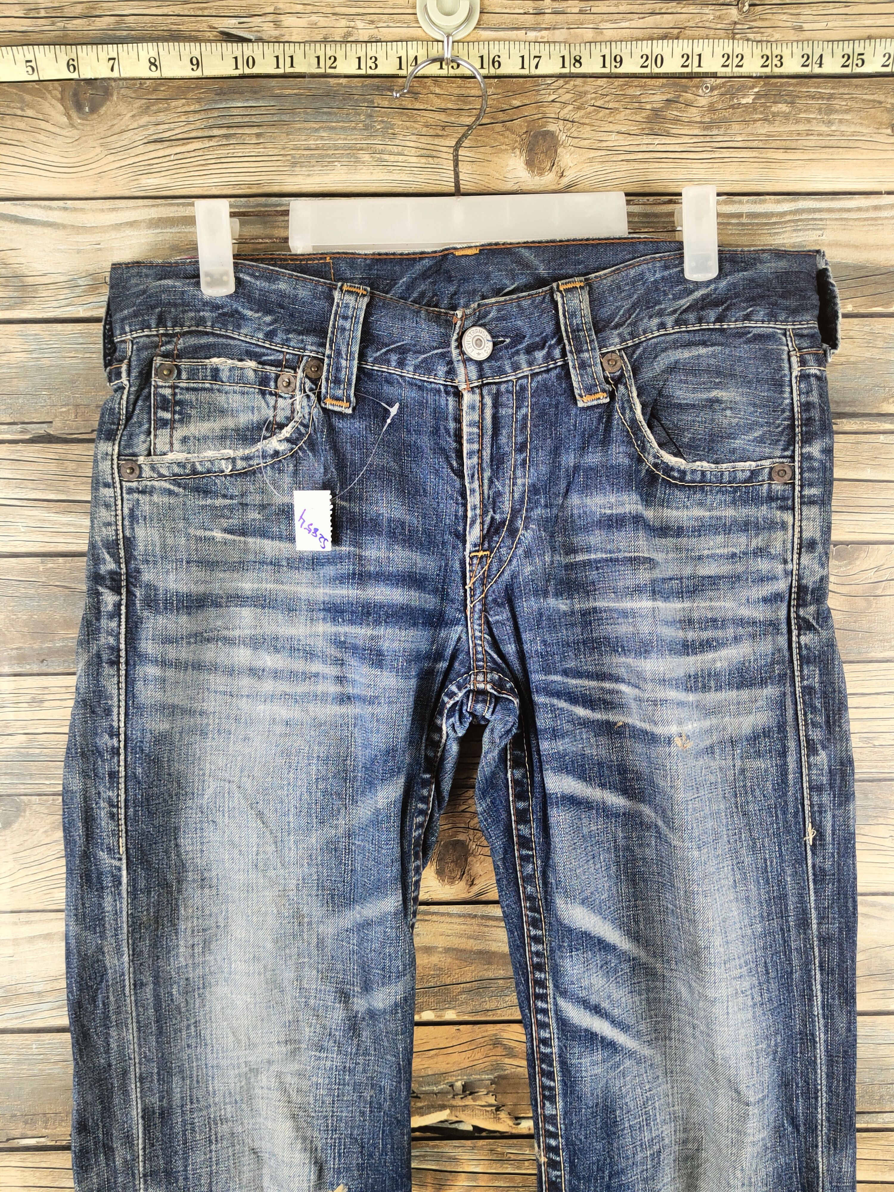 Levi's Levi's Dark Blue Distressed Ripped Jeans #S2854 Size US 31 - 2 Thumbnail