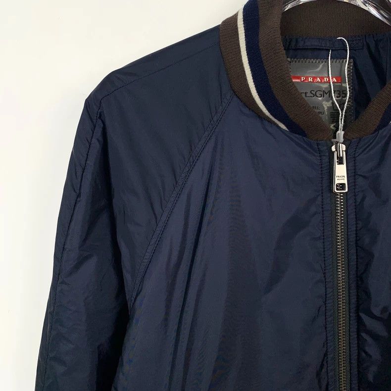 Prada Prada Dark blue stand-up collar zipper long-sleeved jacket Size US M / EU 48-50 / 2 - 3 Thumbnail