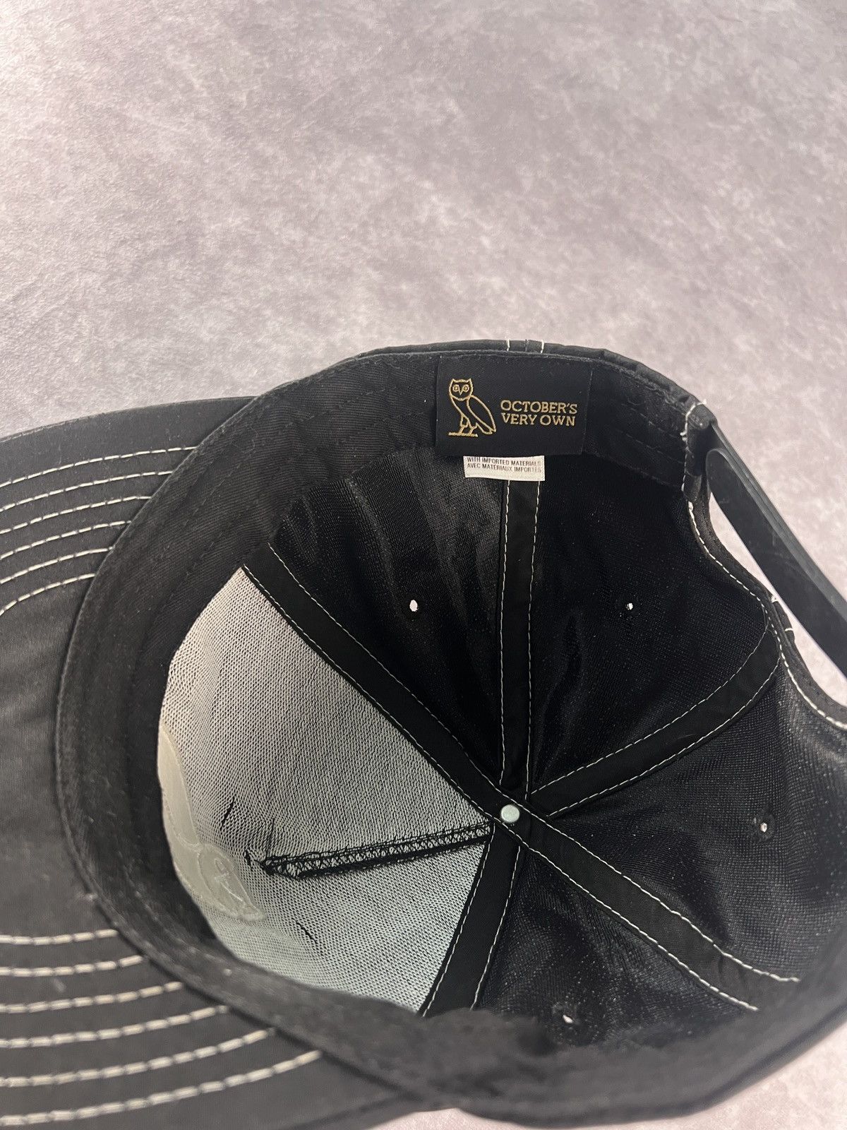 October's Very Own OVO OG Owl Contrast Stitch Snapback Hat Cap Black Size ONE SIZE - 3 Thumbnail