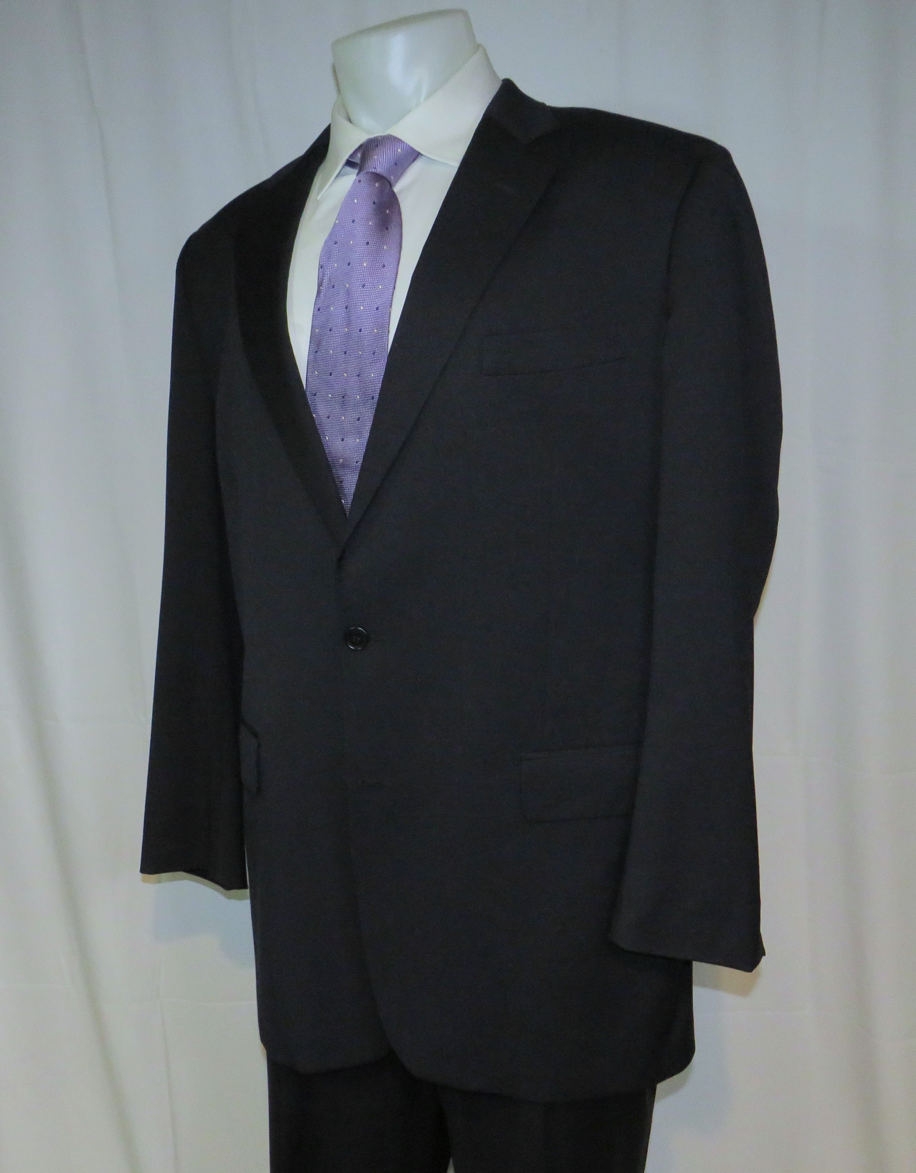 Brooks Brothers 1818 Madison x Southwick Solid Navy Two Button Suit 46XL Size 46L - 8 Thumbnail