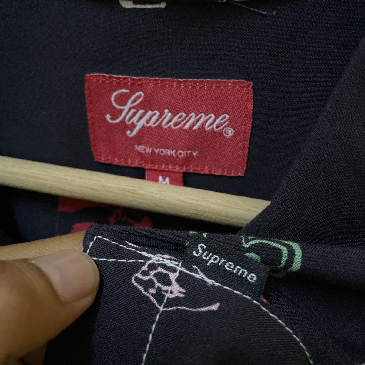 Supreme SS19 Supreme Deep Space Rayon Button Up Shirt Size US M / EU 48-50 / 2 - 3 Thumbnail