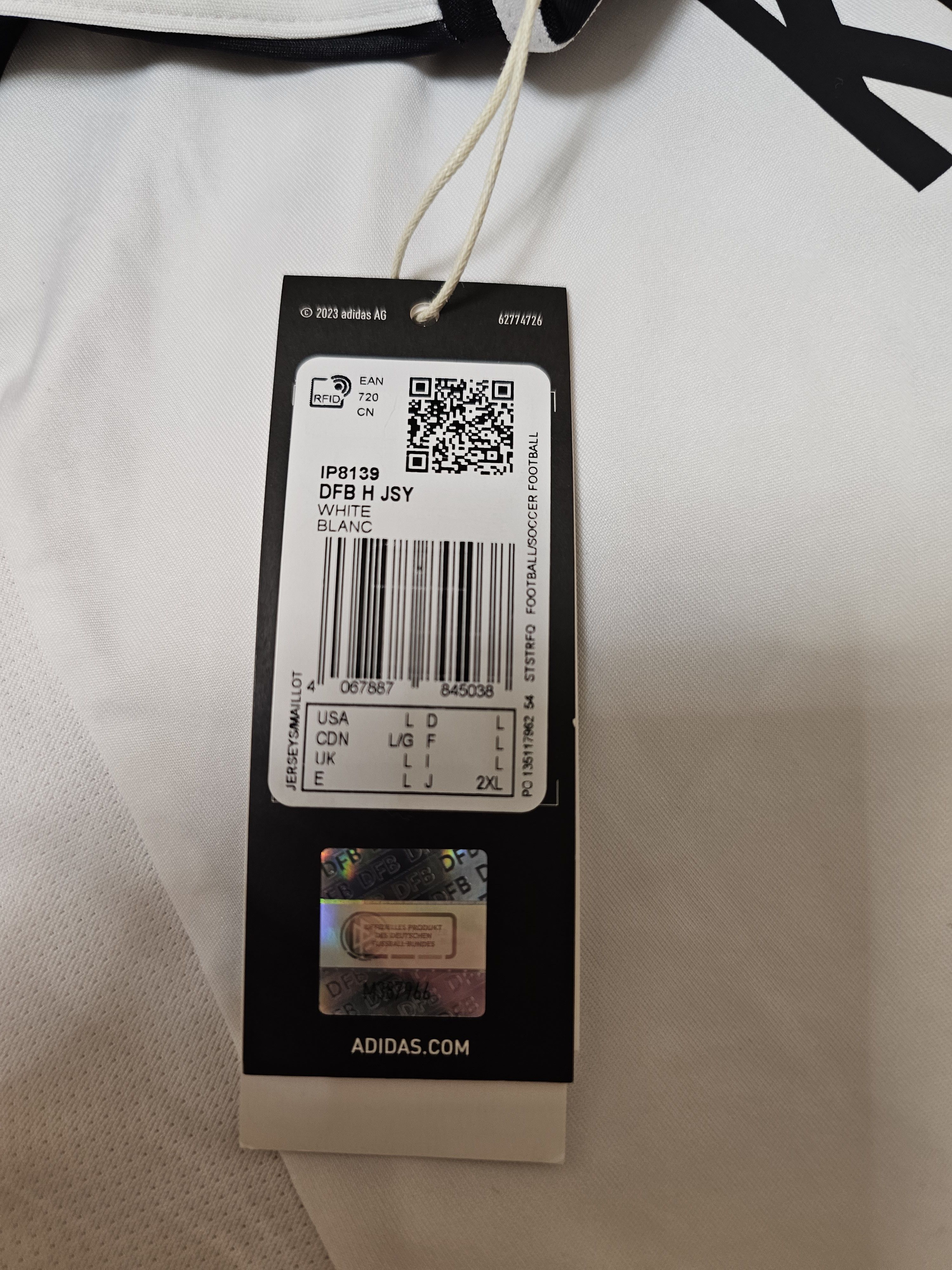 Adidas GERMANY 2024 HOME EURO KROOS FOOTBALL SHIRT SOCCER JERSEY Size US L / EU 52-54 / 3 - 8 Thumbnail