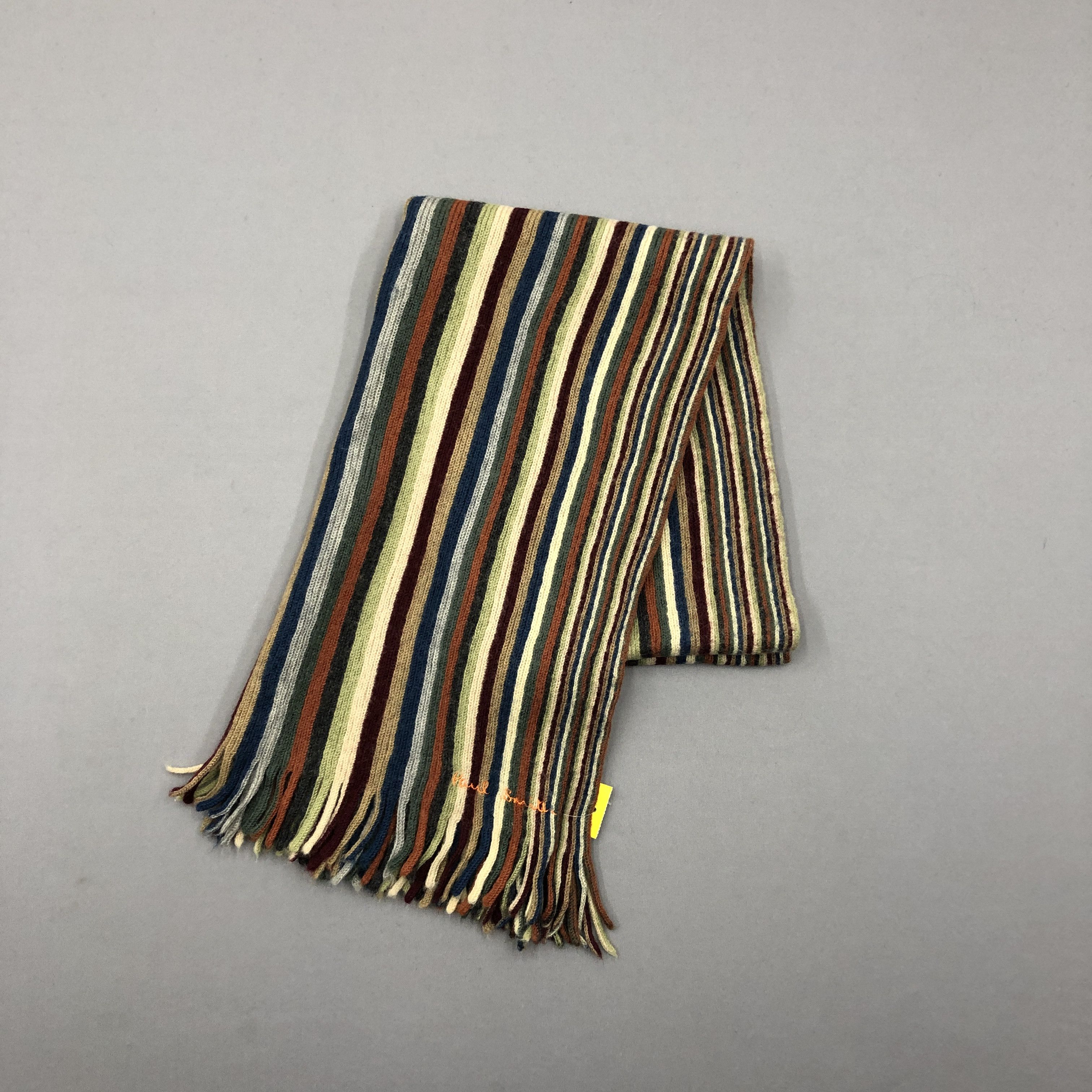 Paul Smith Vintage Paul Smith Scarf Ribbed Knit Wool Cashmere Scarves Size ONE SIZE - 2 Thumbnail