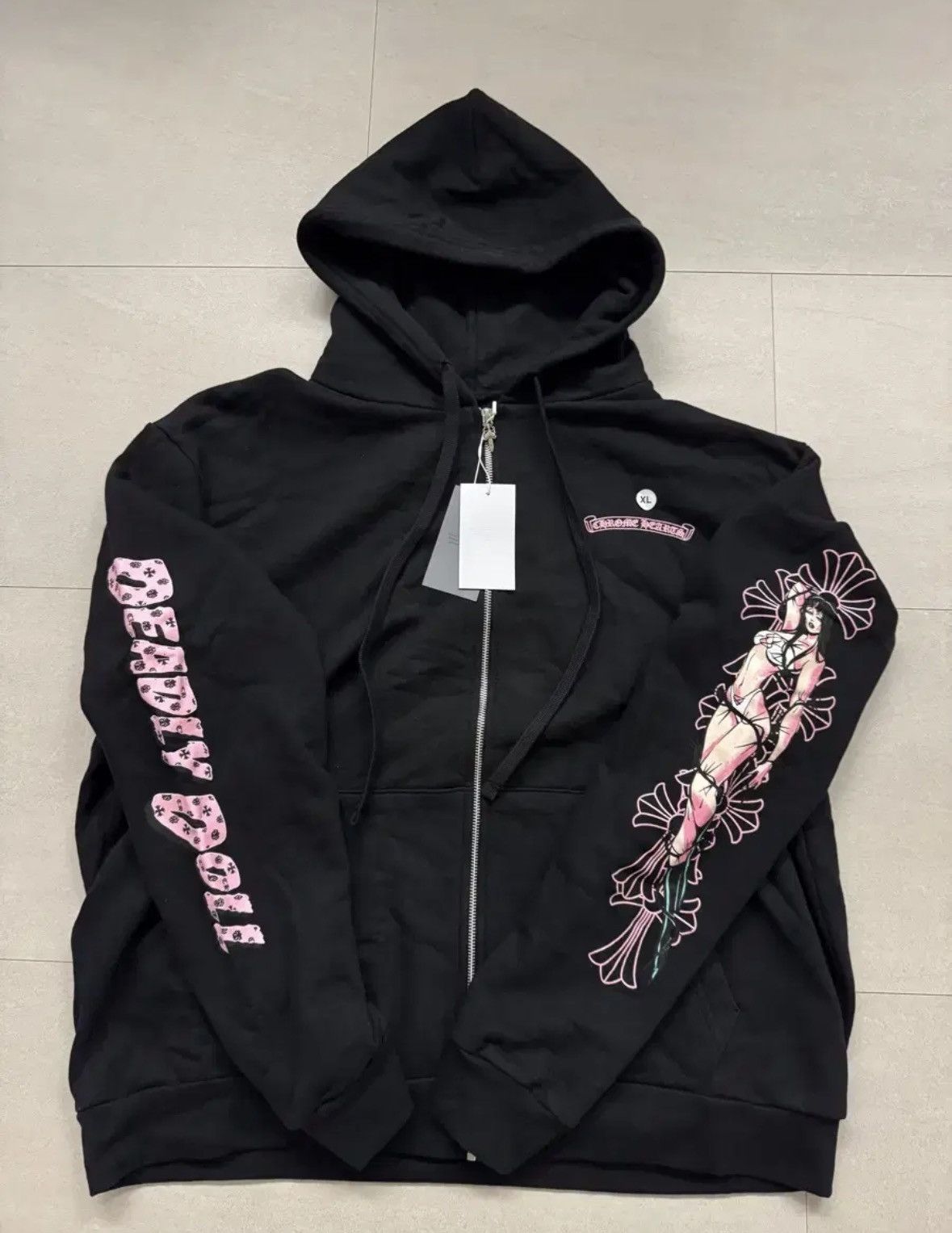 Chrome Hearts Chrome Hearts Deadly Doll Zip Up Hoodie Size US XL / EU 56 / 4 - 2 Thumbnail