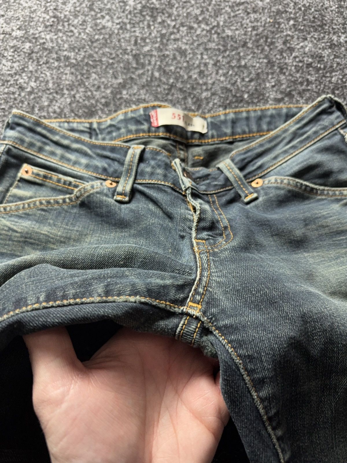 Levi's 00s Levi’s 551 Flare Y2K Vntg Bootcut Greenish Indigo Jeans Size 27" / US 4 / IT 40 - 20 Thumbnail
