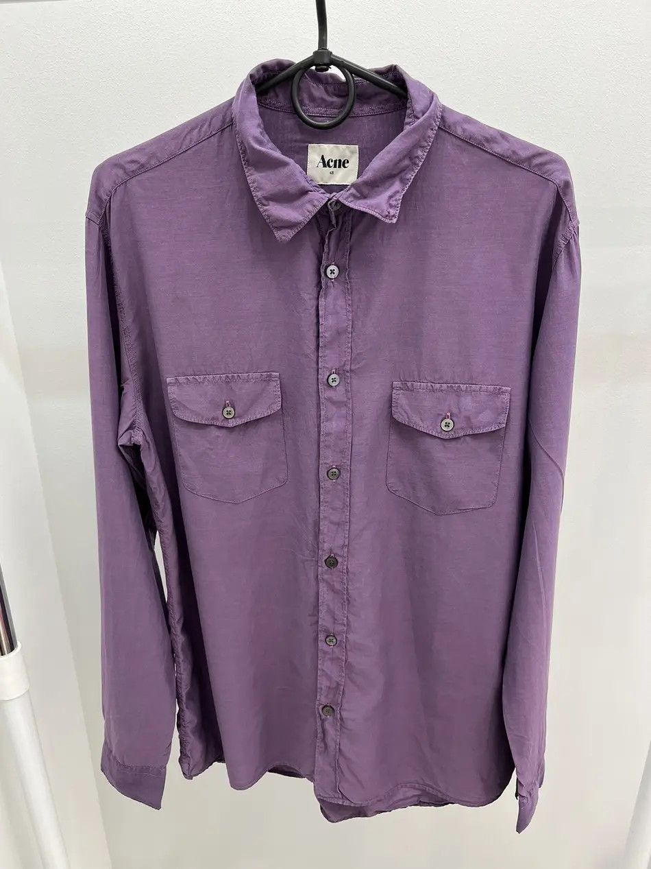 Acne Studios Acne Silk Cotton Button Up Shirt Size US M / EU 48-50 / 2 - 1 Thumbnail