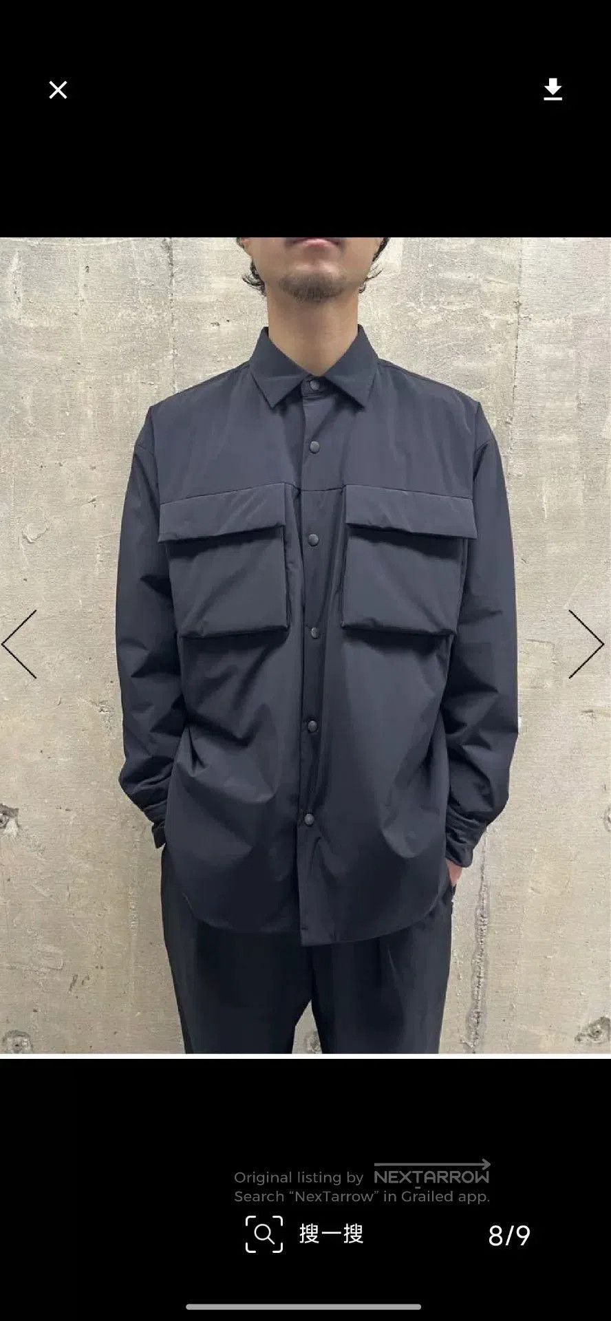 Descente Descente Allterrain Black Cotton Shirt Jacket. Size US L / EU 52-54 / 3 - 7 Thumbnail