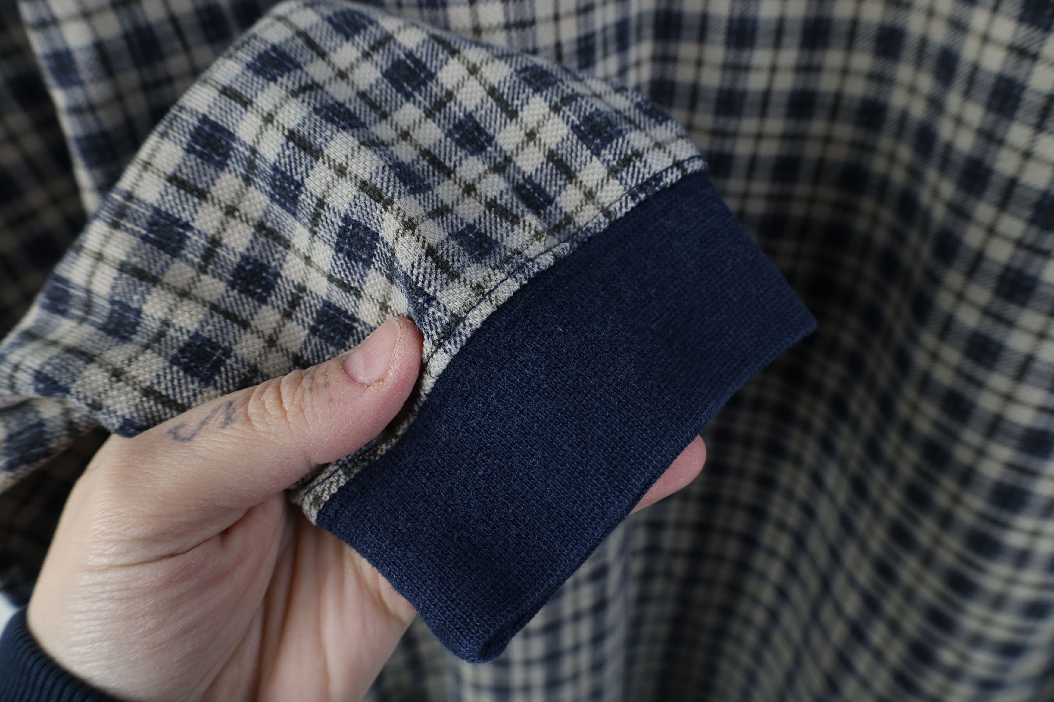 Vintage Vintage 90s Streetwear Long Sleeve Polo Shirt Plaid USA Size US L / EU 52-54 / 3 - 8 Thumbnail