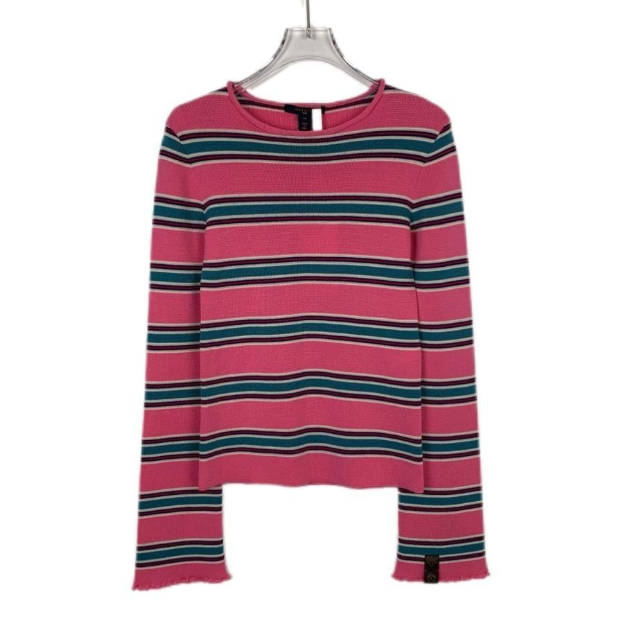 Louis Vuitton Louis Vuitton Pink Striped Knit Long Sleeve Sweater XS Made Size XS / US 0-2 / IT 36-38 - 1 Thumbnail