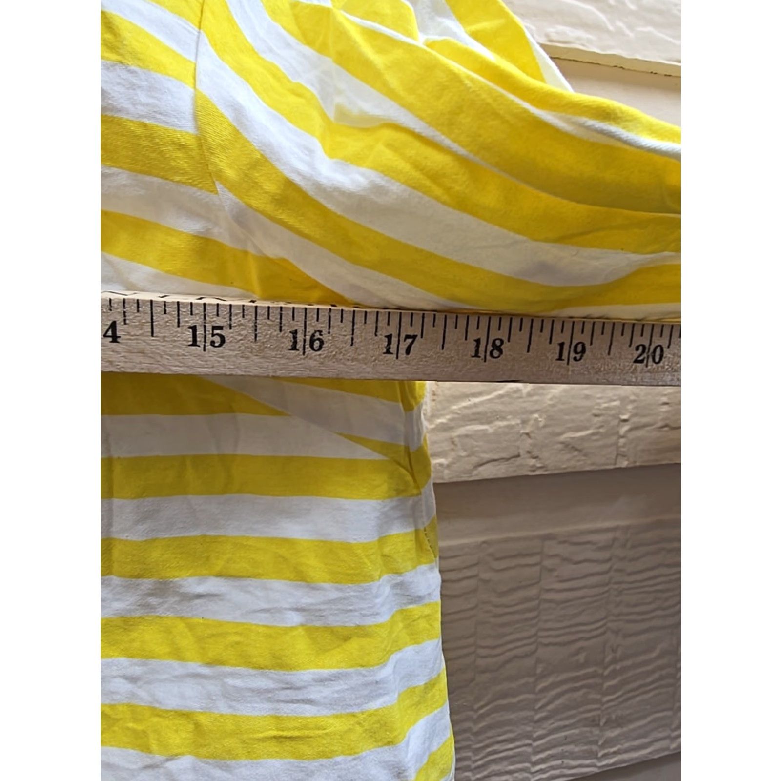 Bell VINTAGE Yellow White Striped 3/4 Bell Sleeve Open Back Ties Blouse Shirt Top Sz M Size M / US 6-8 / IT 42-44 - 7 Thumbnail