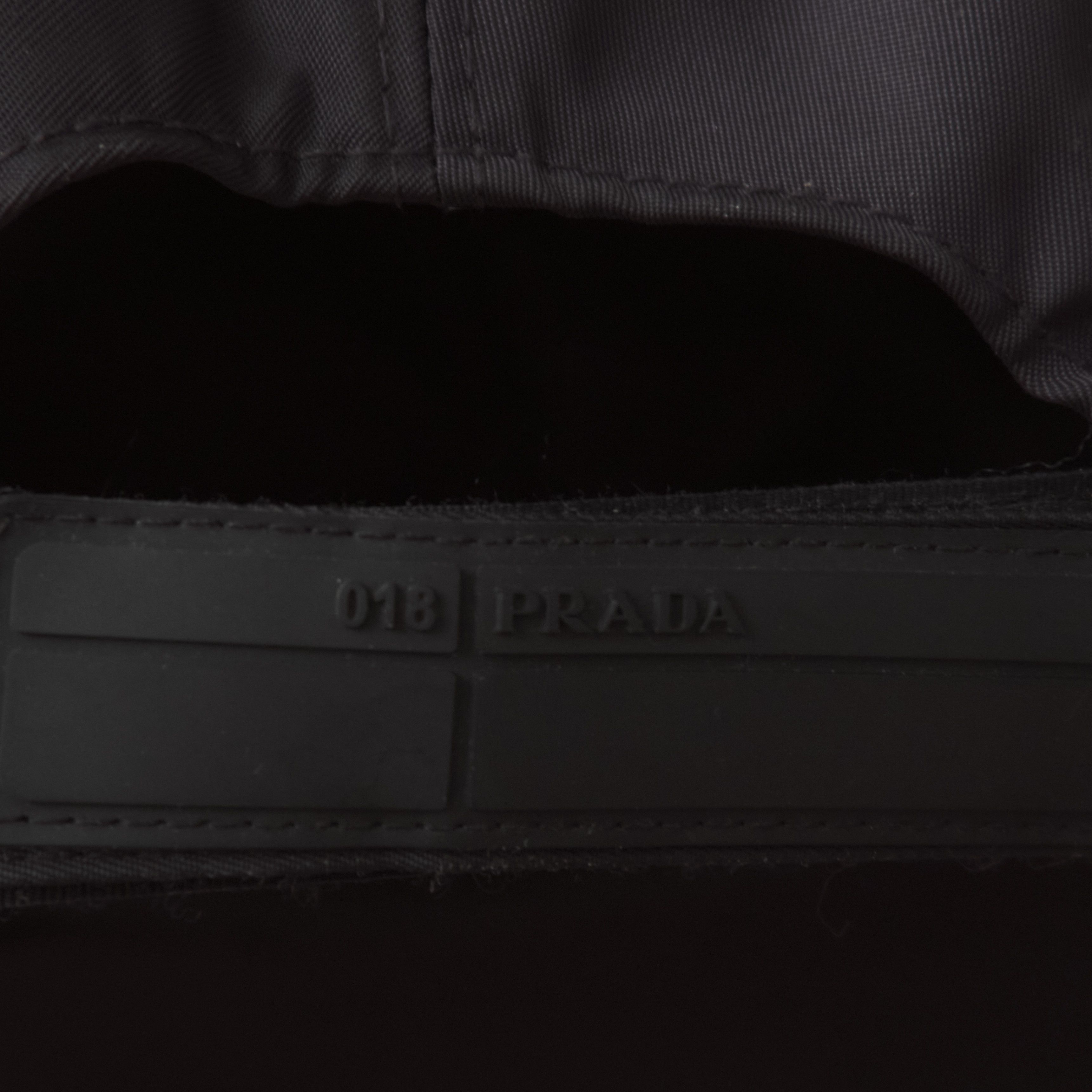 Prada PRADA NYLON BLACK BACK LOGO BASEBALL CAP (HAT) Size ONE SIZE - 2 Thumbnail