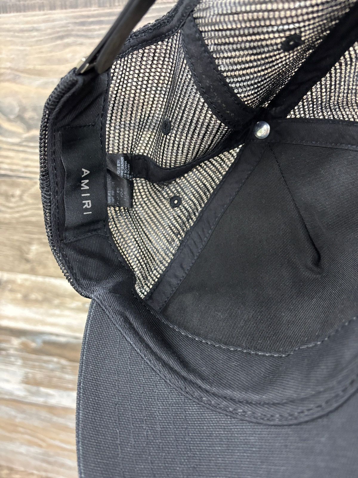 Amiri OS-Amiri 3 star black leather hat Size ONE SIZE - 4 Thumbnail