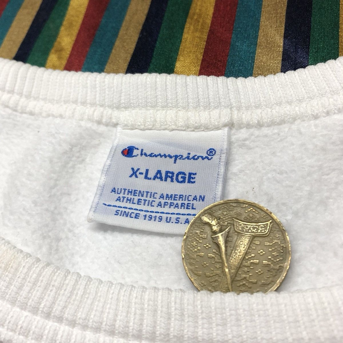 Other CHAMPION JAPAN Pullover Embroidered Sweatshirt White JAPAN Size US L / EU 52-54 / 3 - 6 Thumbnail