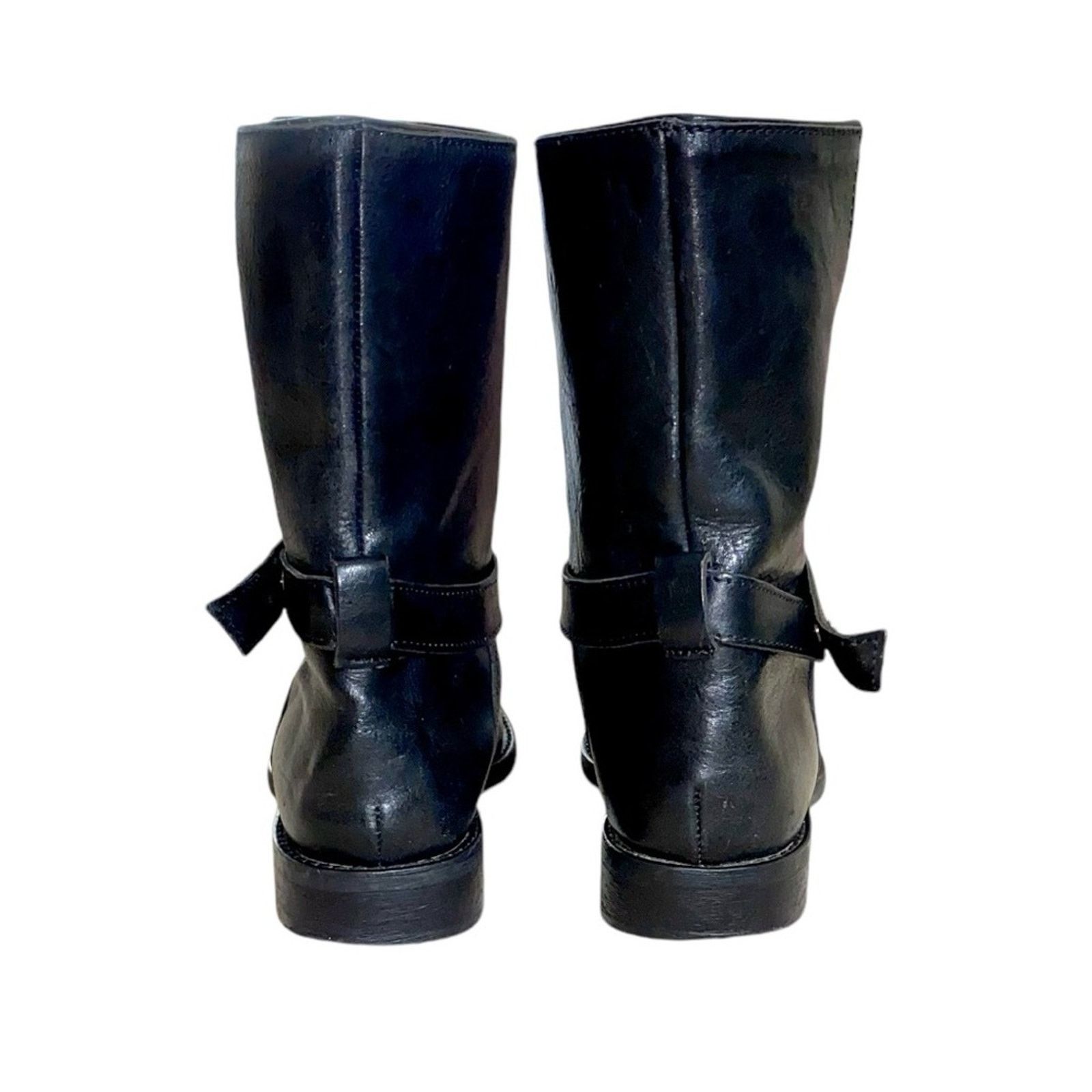 Madewell Madewell The Biker Black Leather Moto Combat Biker Boots Size US 7.5 / IT 37.5 - 6 Thumbnail