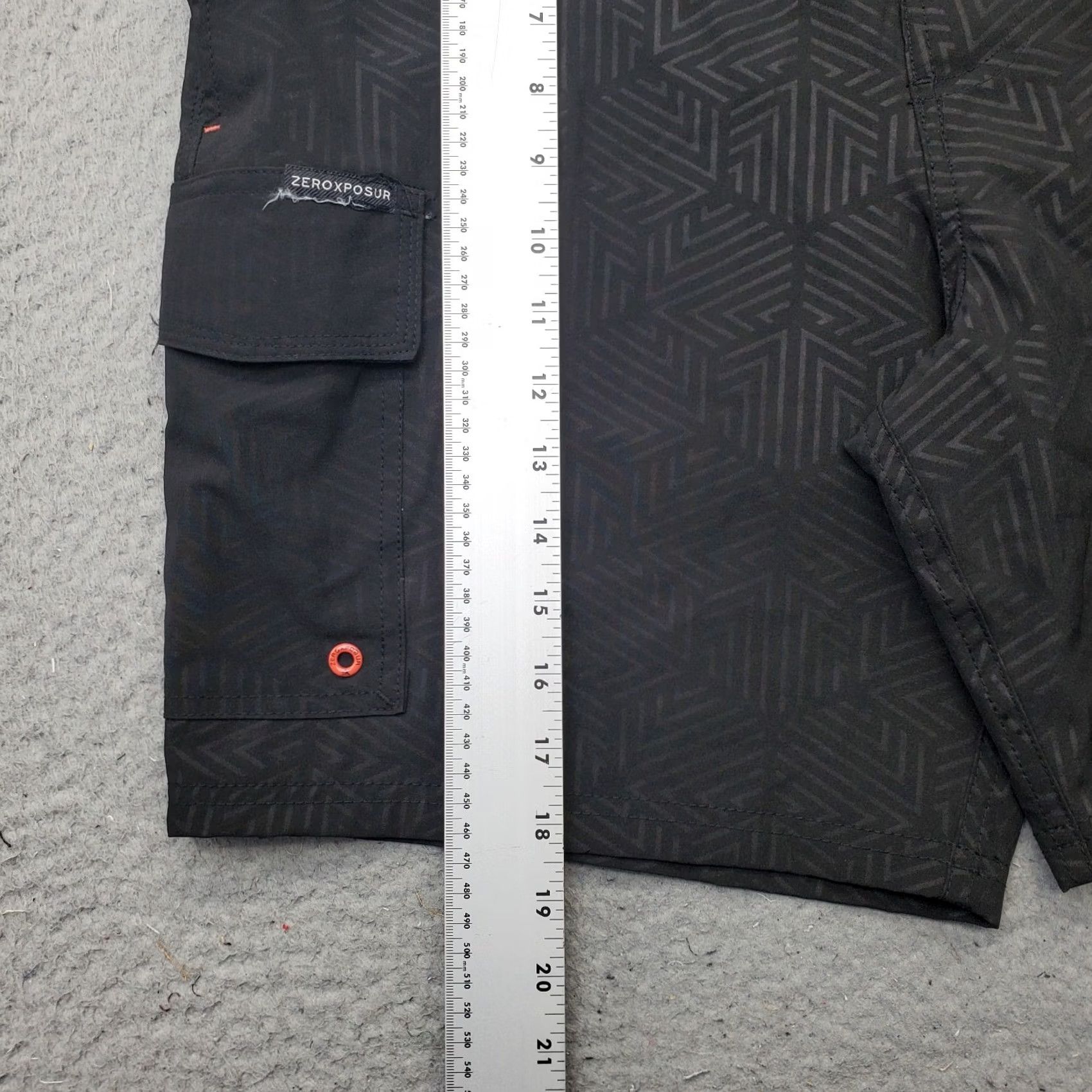 ZeroXposur ZeroXposur Swim Trunks Mens L Black Cargo Pocket Performance Stretch Drawstring Size ONE SIZE - 4 Thumbnail