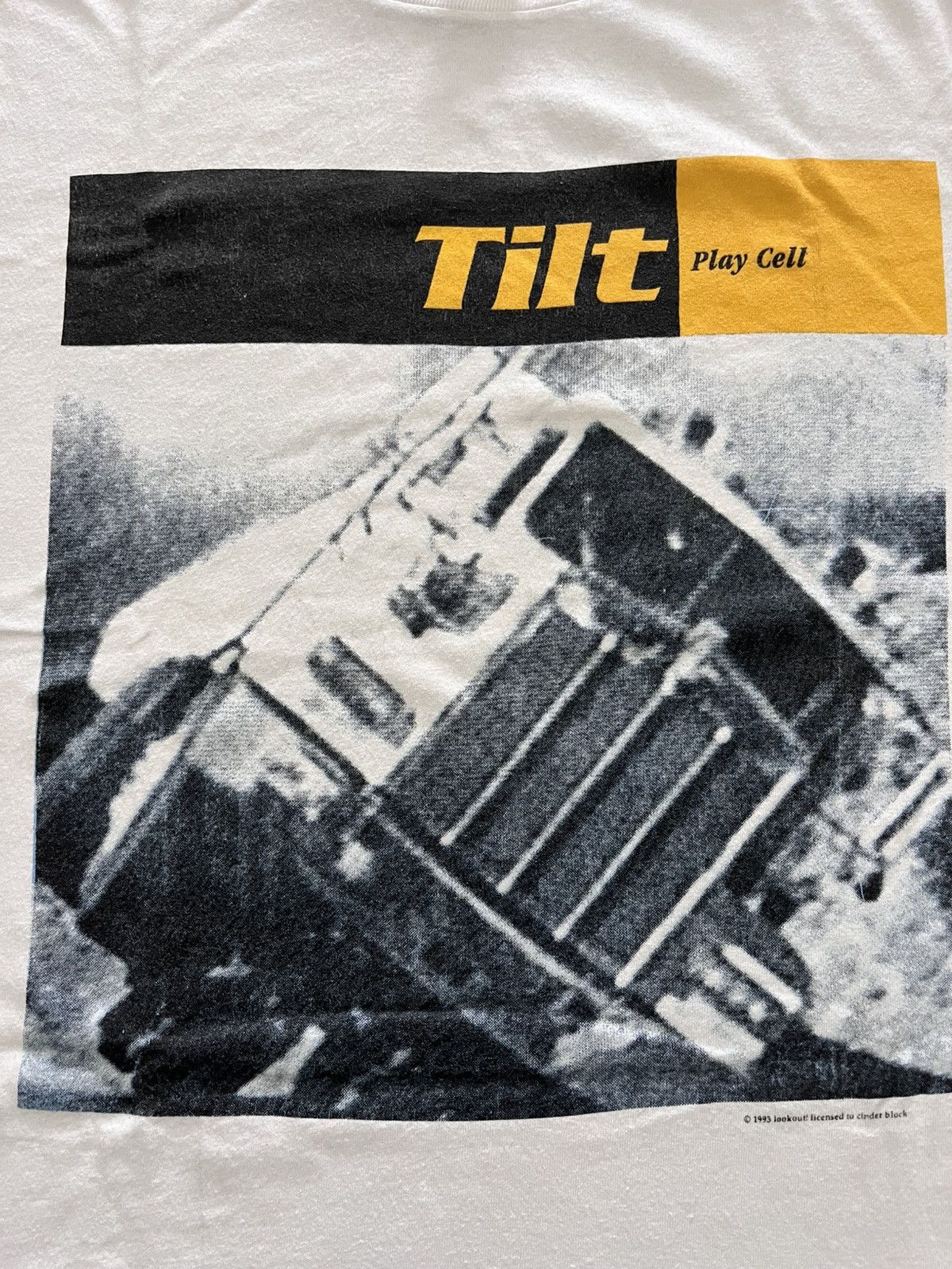 Band Tees Vtg RARE Tilt (Play Cell Album Cover) Cinderblock 1993 Size US L / EU 52-54 / 3 - 3 Thumbnail