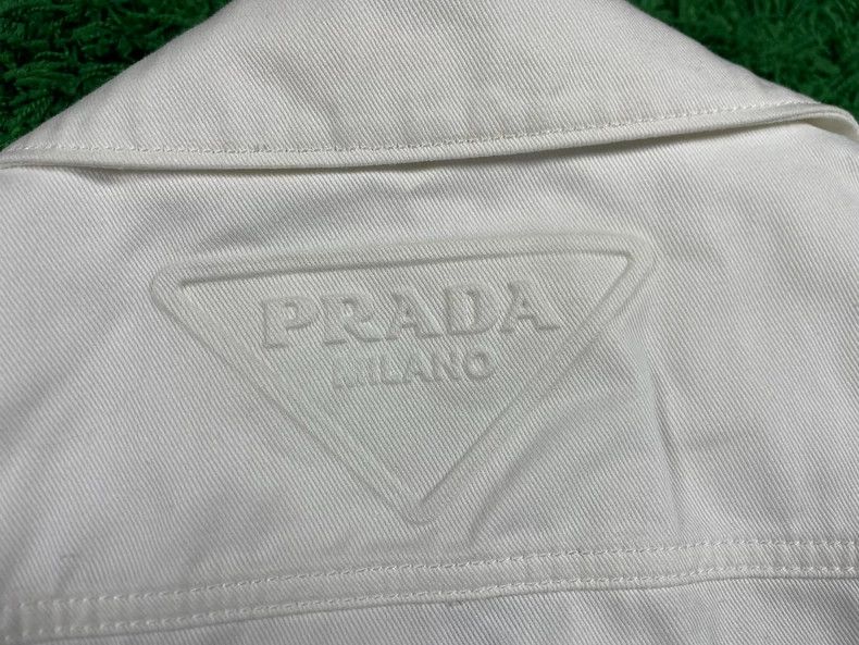 Prada Prada Denim short-sleeved shirt with triangle mark on the b Size US XS / EU 42 / 0 - 3 Thumbnail