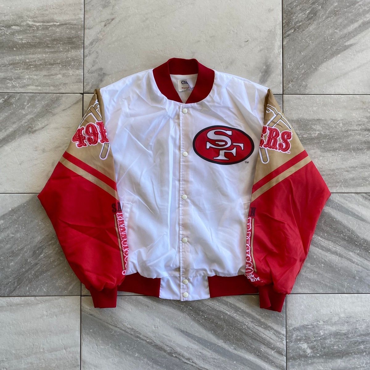 image of Chalk Line San Francisco 49Ers Windbreaker Jacket, Men's (Size XL)