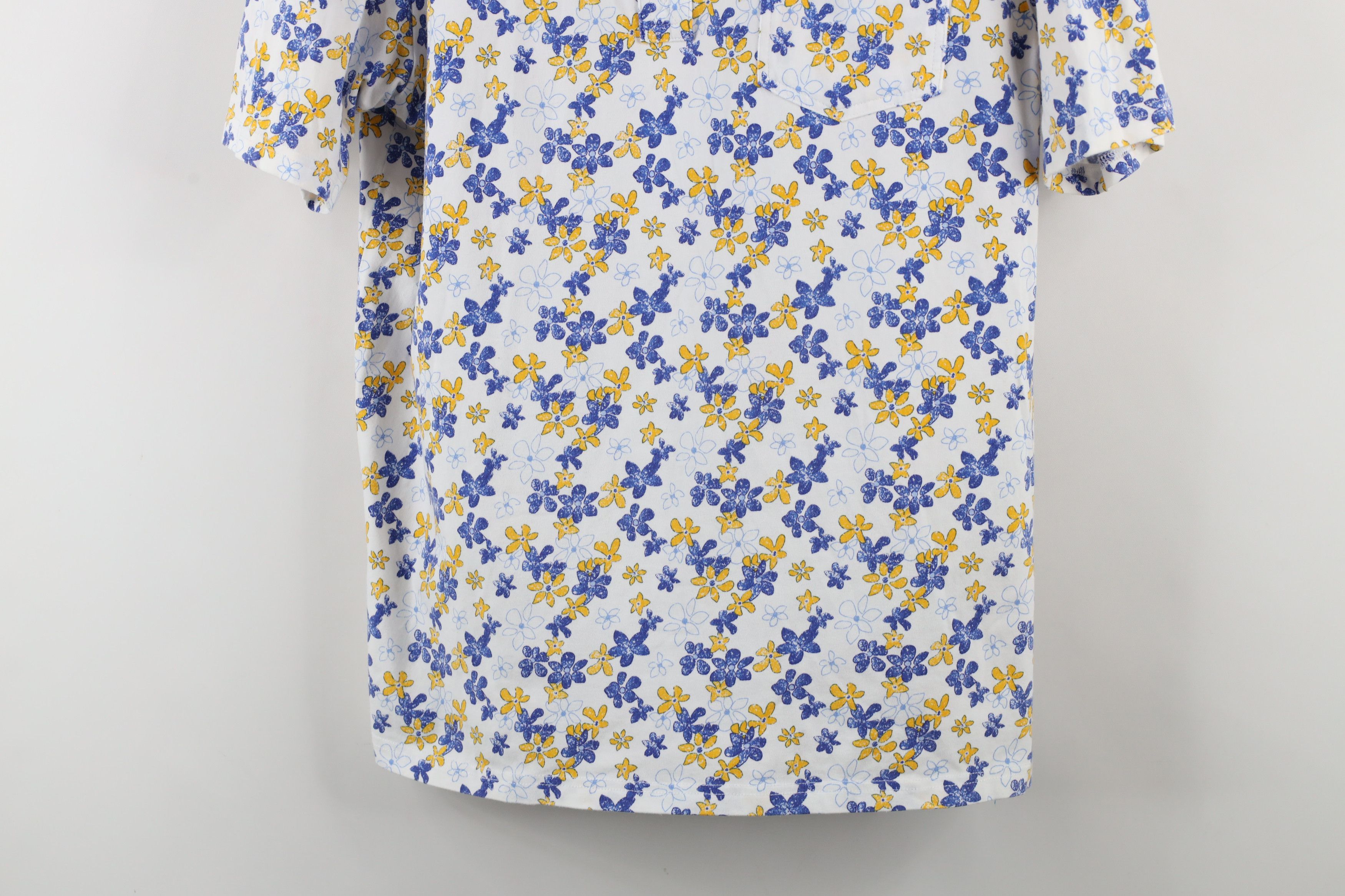 Vintage × johnnie-O Johnnie O Floral Flower All Over Print Stretch Polo Shirt Size US M / EU 48-50 / 2 - 3 Thumbnail