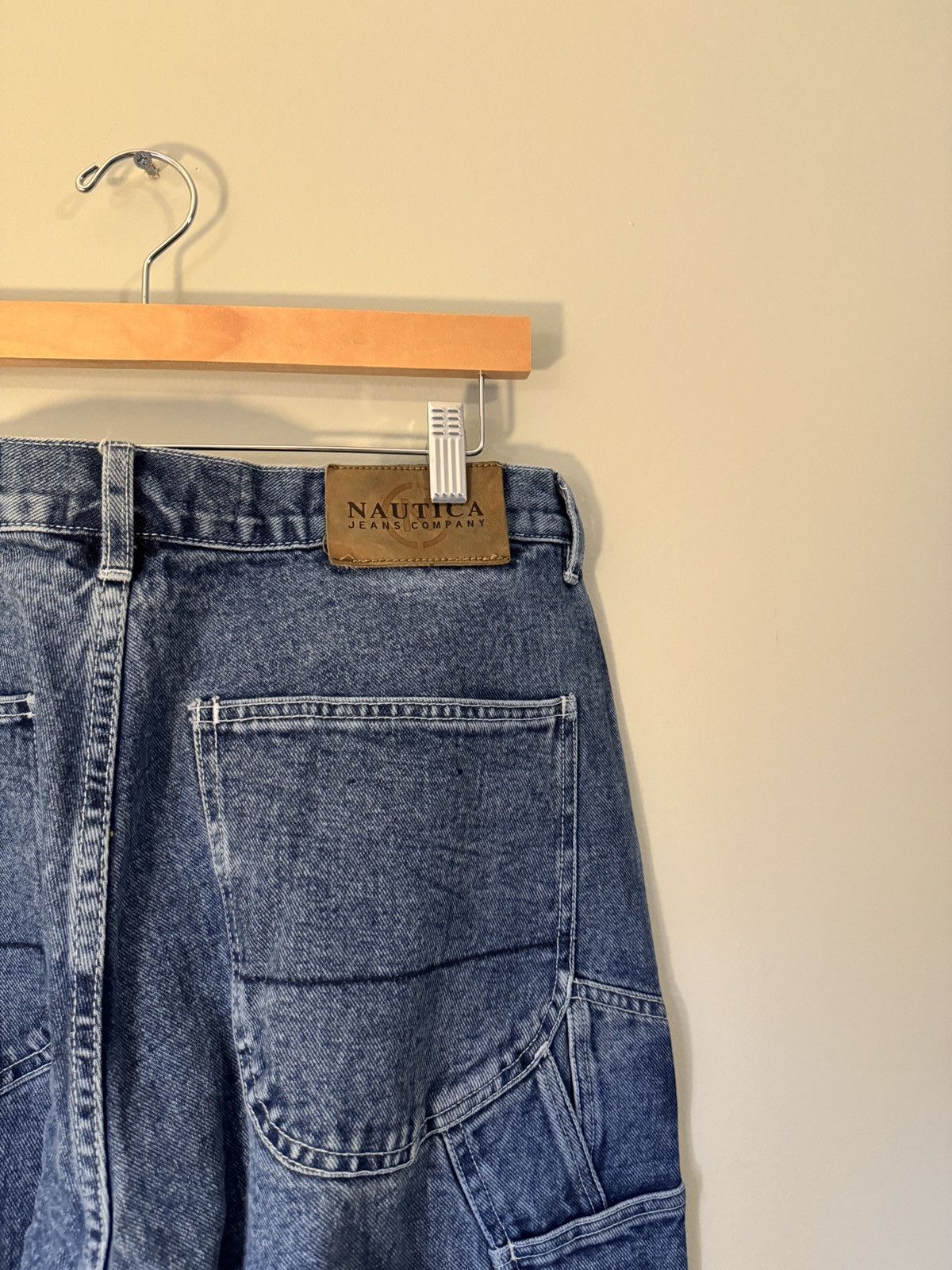 Nautica VINTAGE Y2K BAGGY NAUTICA DENIM CARPENTER SKATER JEANS 32 Size US 32 / EU 48 - 8 Thumbnail