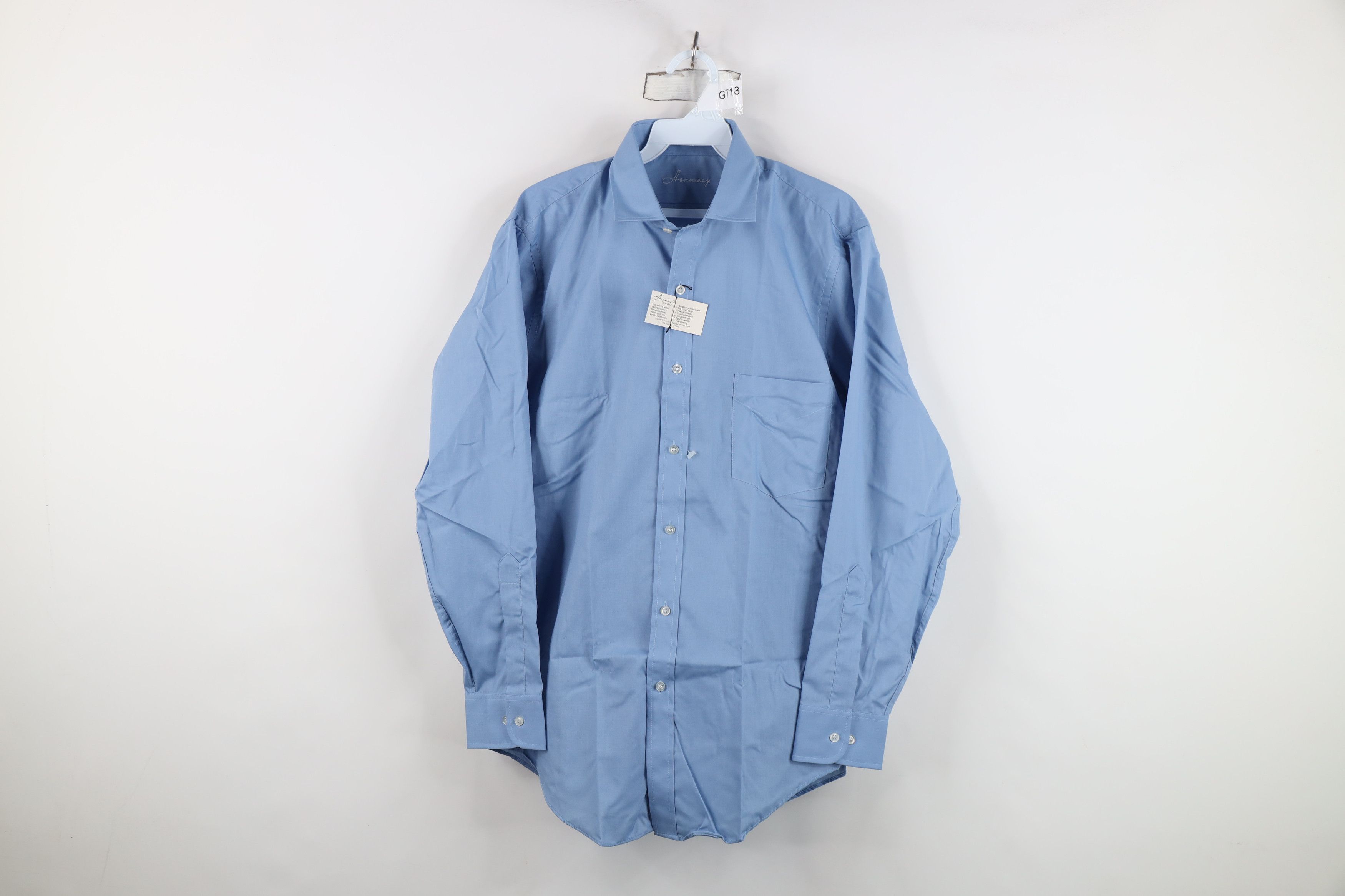 Vintage Deadstock Vintage 80s 90s Streetwear Button Shirt Blue Size US M / EU 48-50 / 2 - 1 Thumbnail