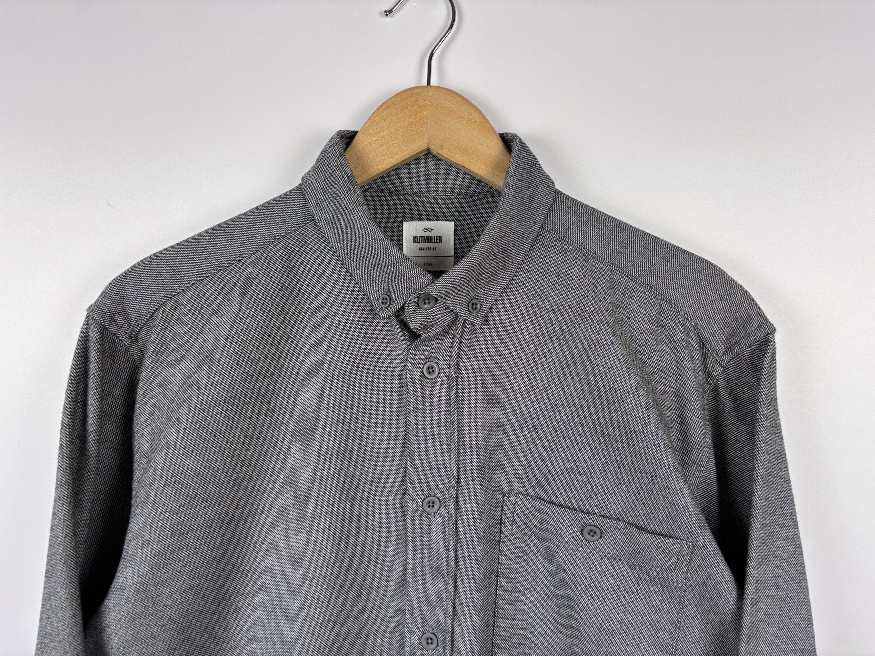 Other Klitmoller Collective Button Down Long Sleeve Shirt Gray M Size US M / EU 48-50 / 2 - 2 Thumbnail