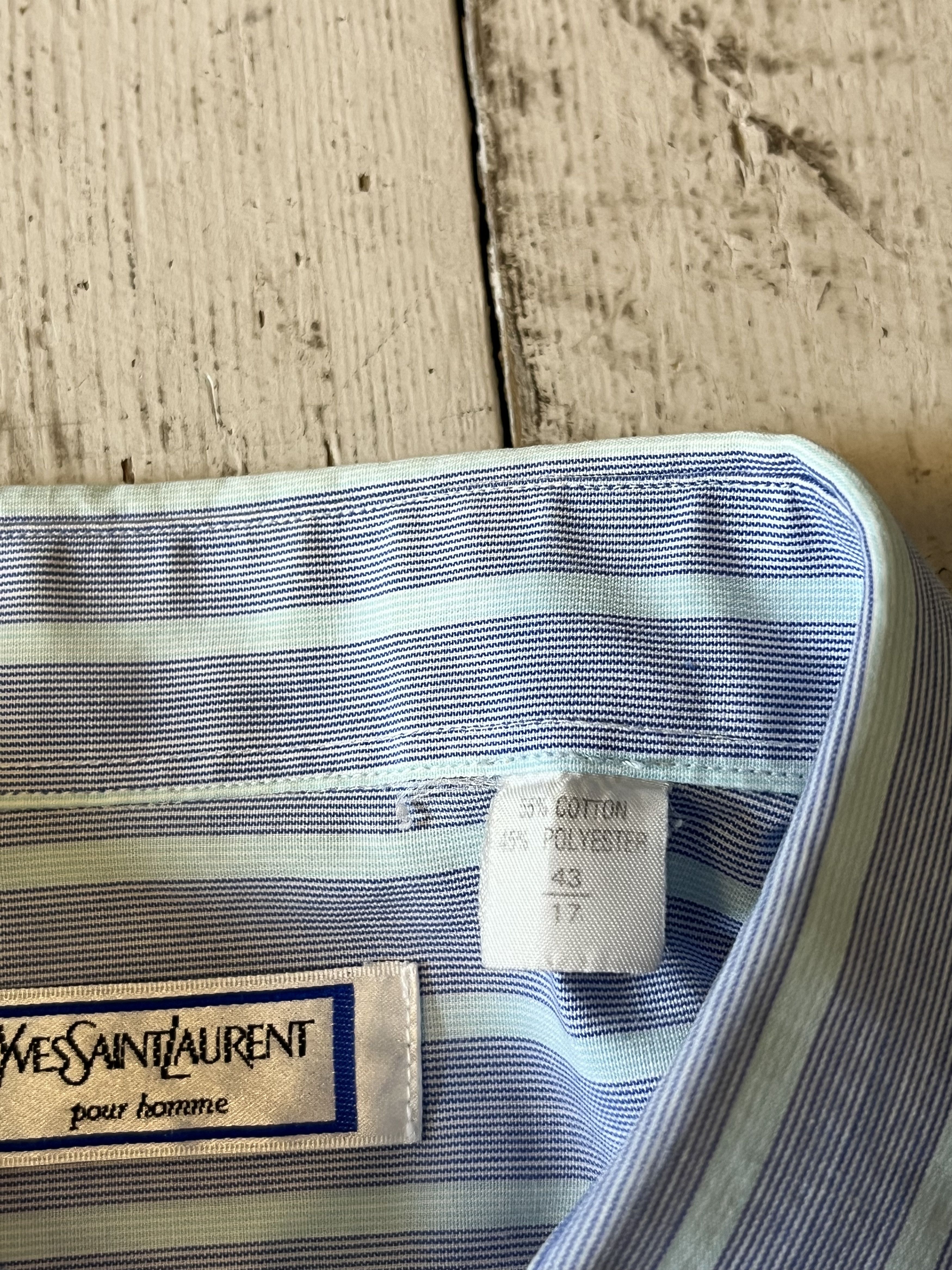 Vintage × Yves Saint Laurent 80s Yves Saint Laurent YSL Pour Homme Vintage Shirt Size US XL / EU 56 / 4 - 5 Thumbnail