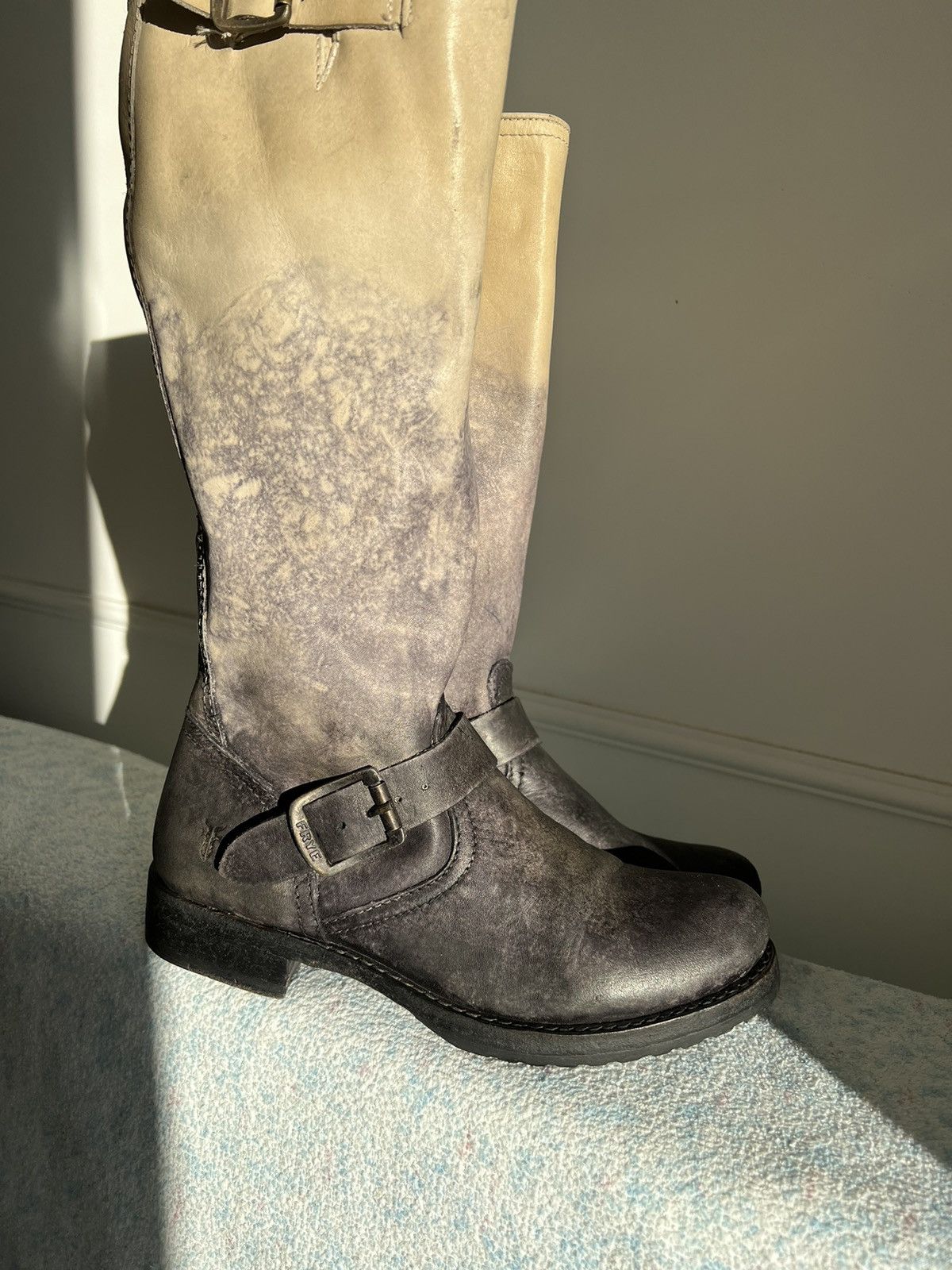 20471120 × Frye Frye Riding Avant Garde Straps Leather Boots Size US 7 / IT 37 - 4 Thumbnail