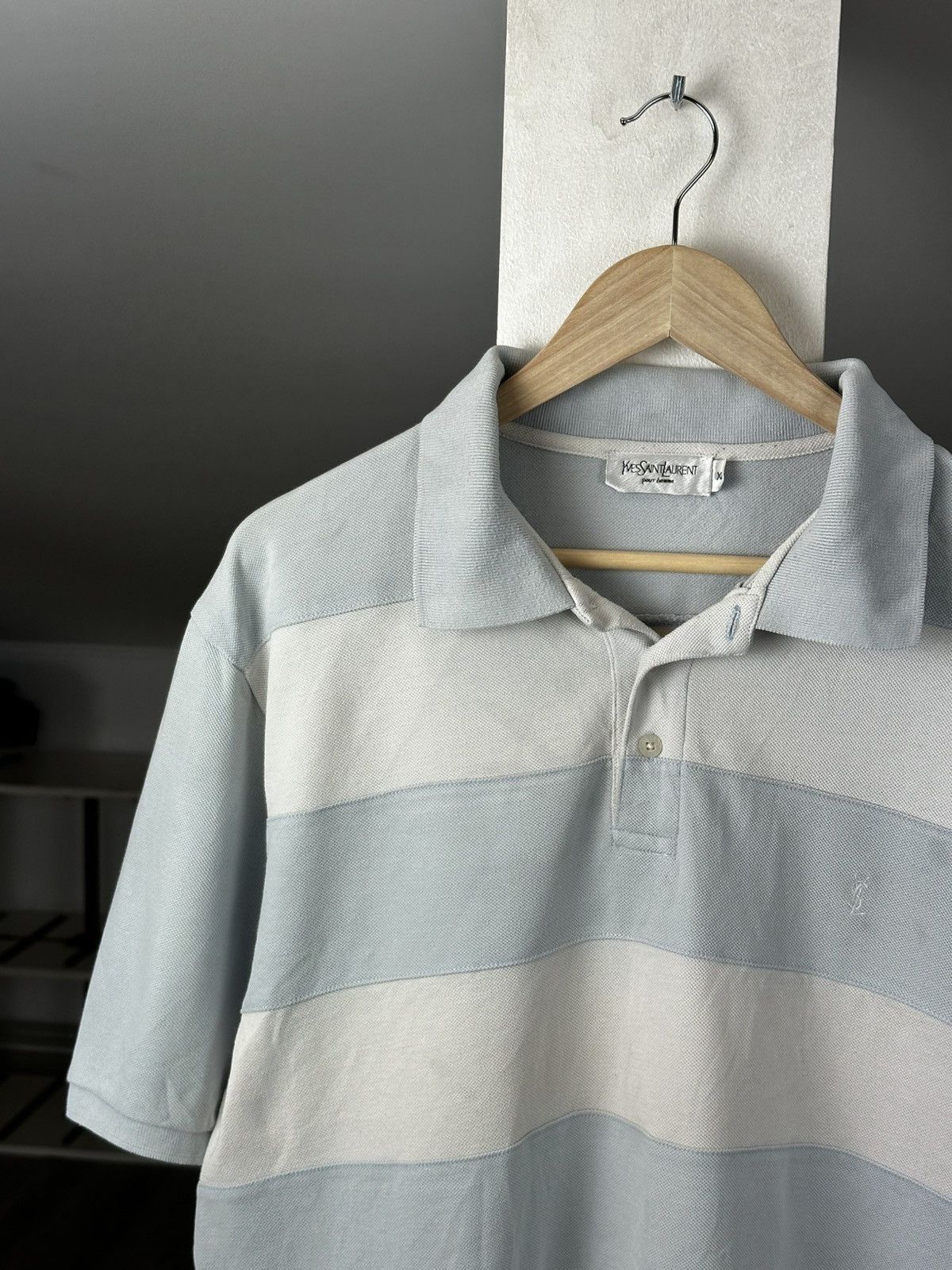 Yves Saint Laurent Vintage Yves Saint Laurent YSL Striped Polo Tee Shirt Size US XL / EU 56 / 4 - 2 Thumbnail