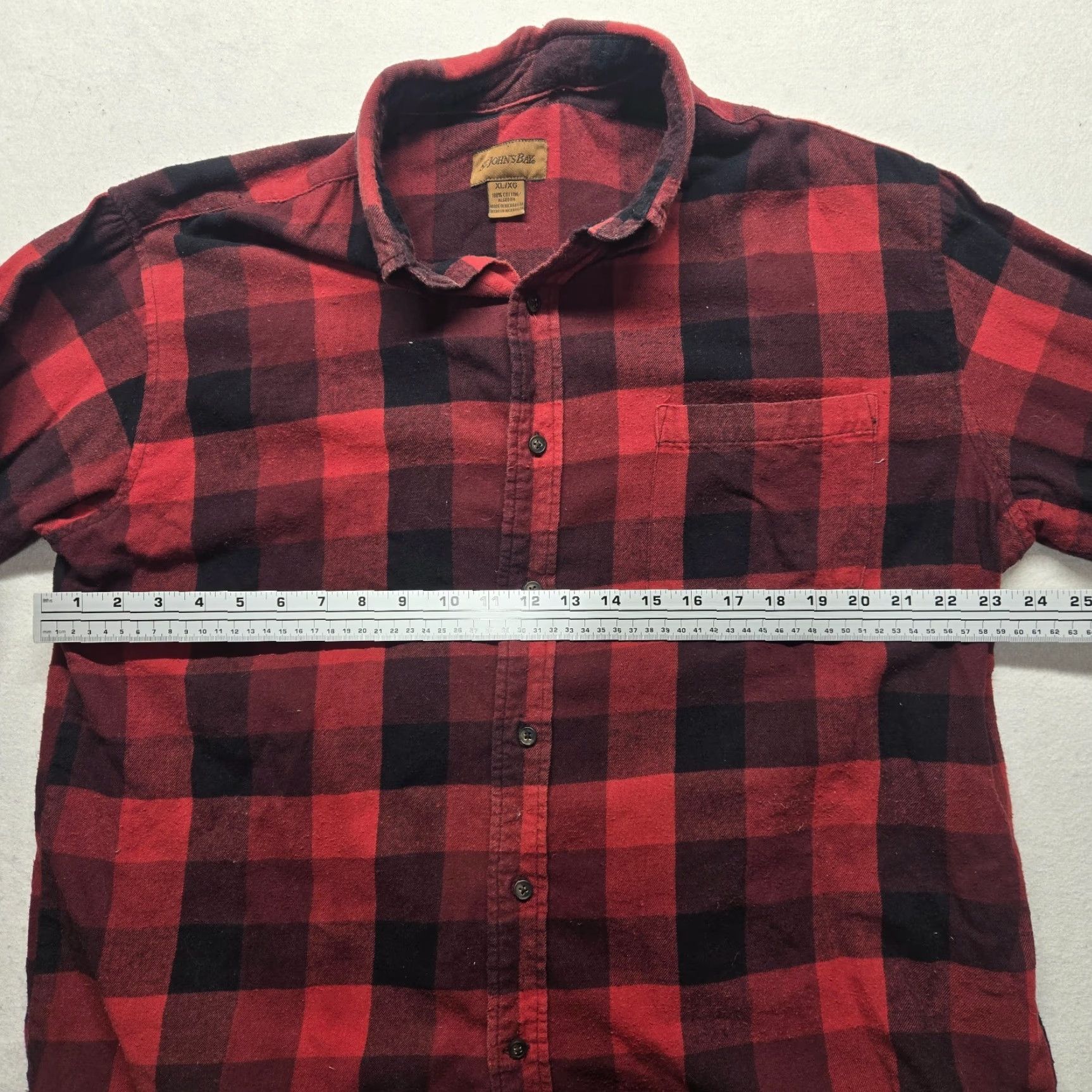 Vintage St. Johns Bay Super Soft Flannel Button Up Shirt Mens Size XL Red Buffalo Plaid Size US XL / EU 56 / 4 - 4 Thumbnail