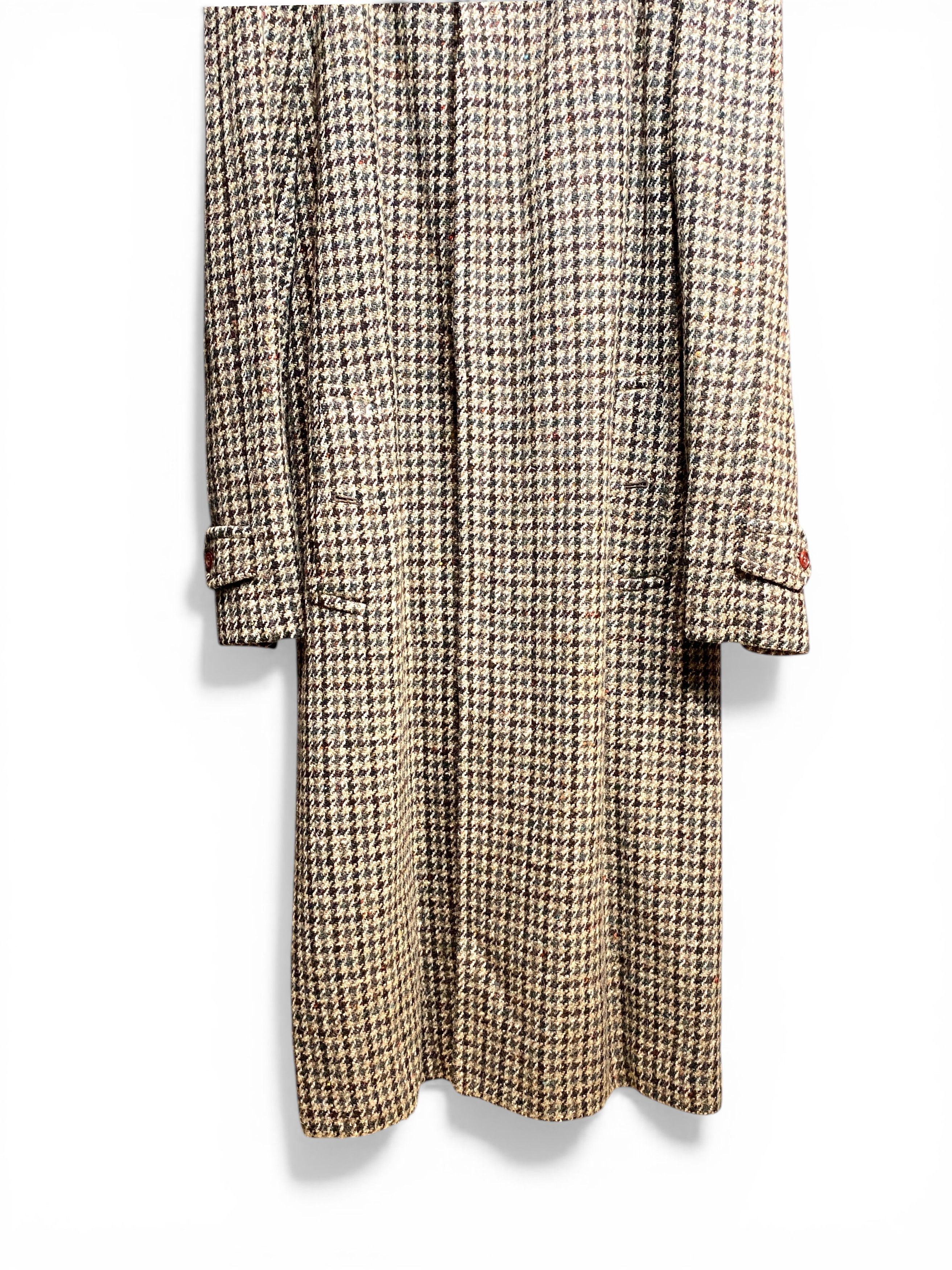 Burberry Burberrys Houndstooth Check Wool Camelhair Long Coat Vintage Size US XXL / EU 58 / 5 - 5 Thumbnail
