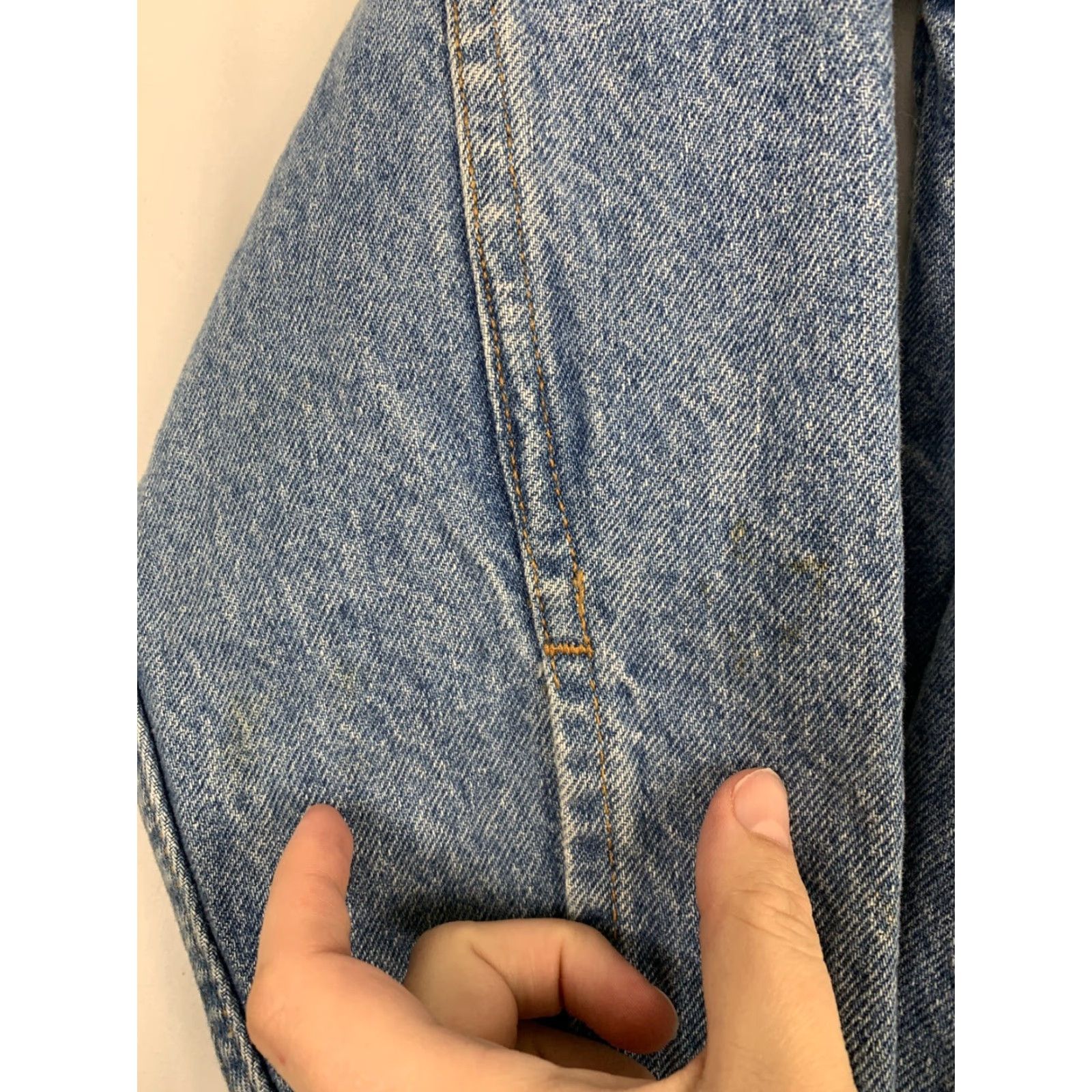 Vintage VINTAGE Three Rivers Denim Jacket Mens Large Blue USA Jean Jacket Men Size US 33 - 3 Thumbnail
