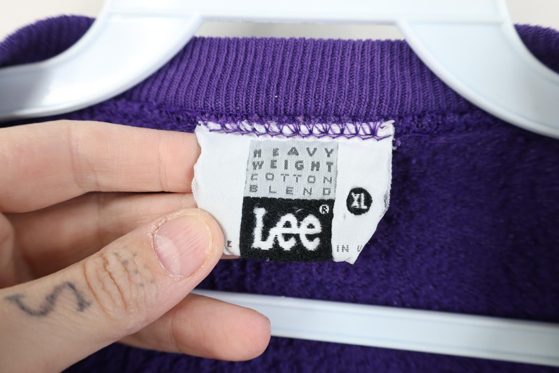 Vintage Vintage 90s Streetwear Heavyweight Sweatshirt Purple USA Size XL / US 12-14 / IT 48-50 - 6 Thumbnail
