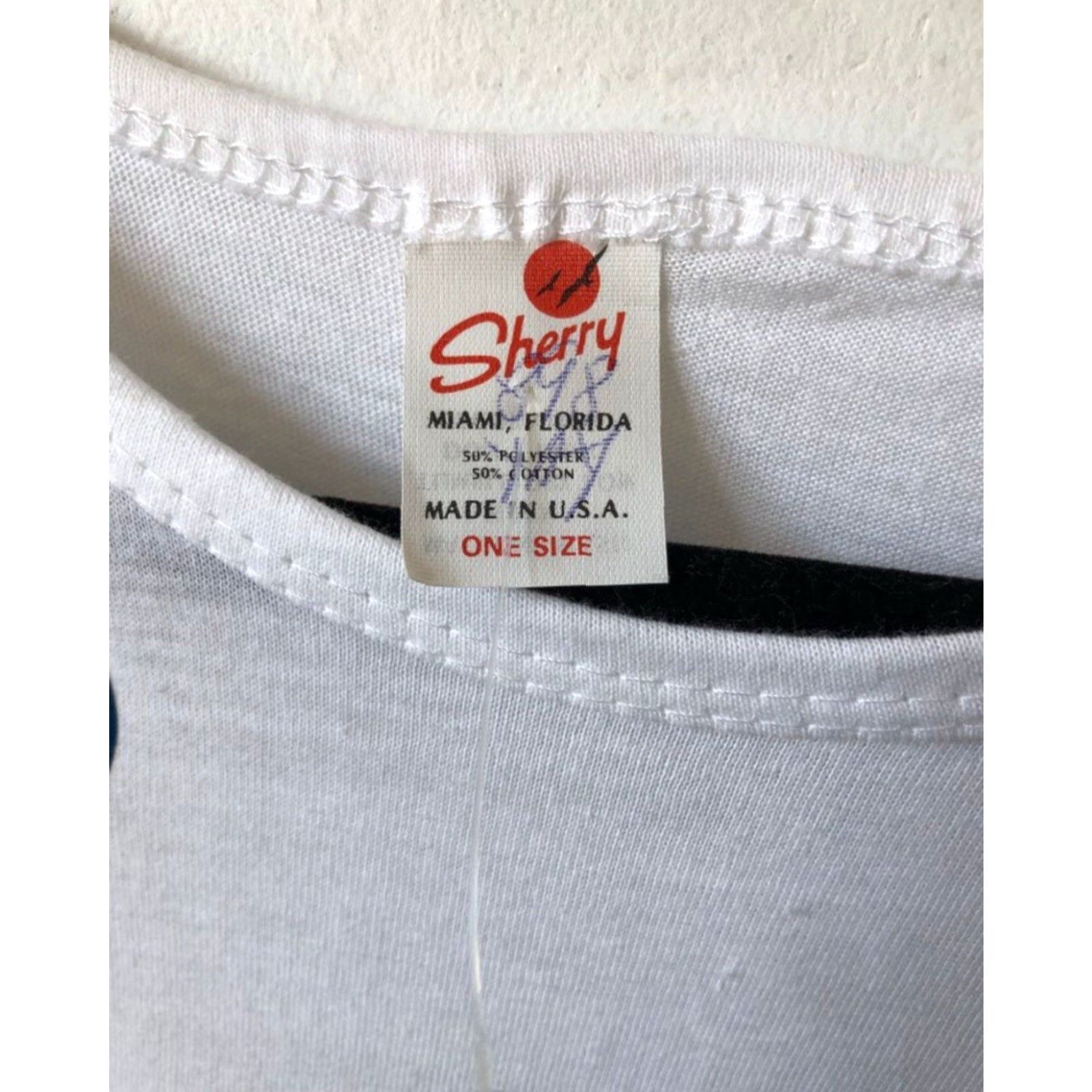 Vintage VINTAGE Minnie Mouse Ohio Fringe T-Shirt Womens OSFA White 90s Disney USA Made Deadstock NWOT Sherry Fringe Sleeve Graphic Print Size ONE SIZE - 6 Thumbnail