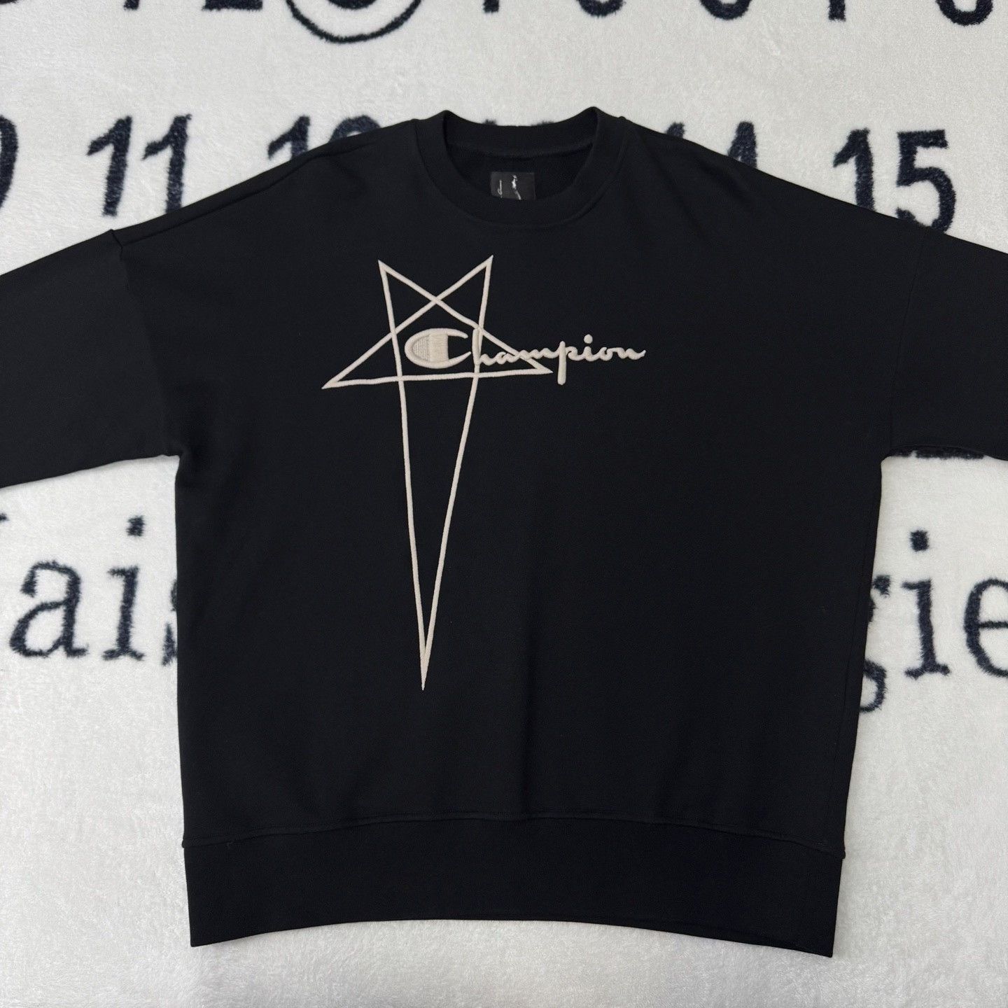 Rick Owens Rick Owens Collab Embroidered Black Hoodie m Men Size US M / EU 48-50 / 2 - 1 Thumbnail