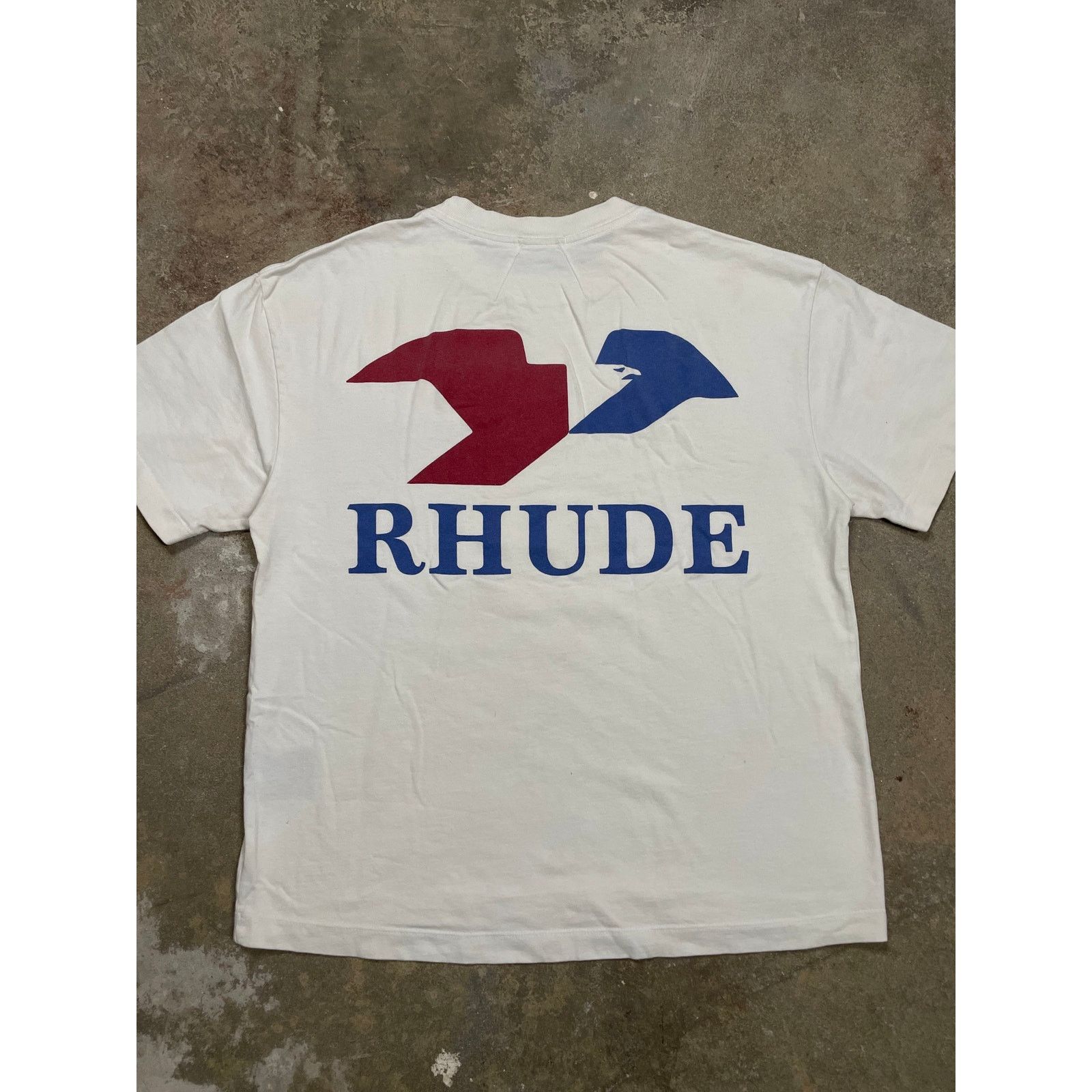 Rhude Rhude Tee Red Blue Used Small Size US S / EU 44-46 / 1 - 2 Thumbnail