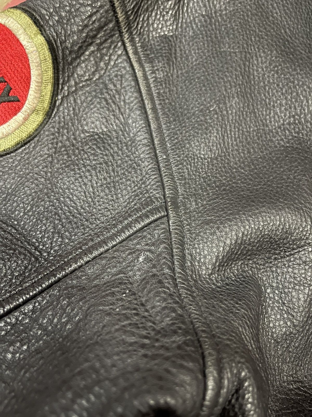 Vintage Vtg Lucky Strike Big Logo Leather Jacket Size US S / EU 44-46 / 1 - 19 Thumbnail