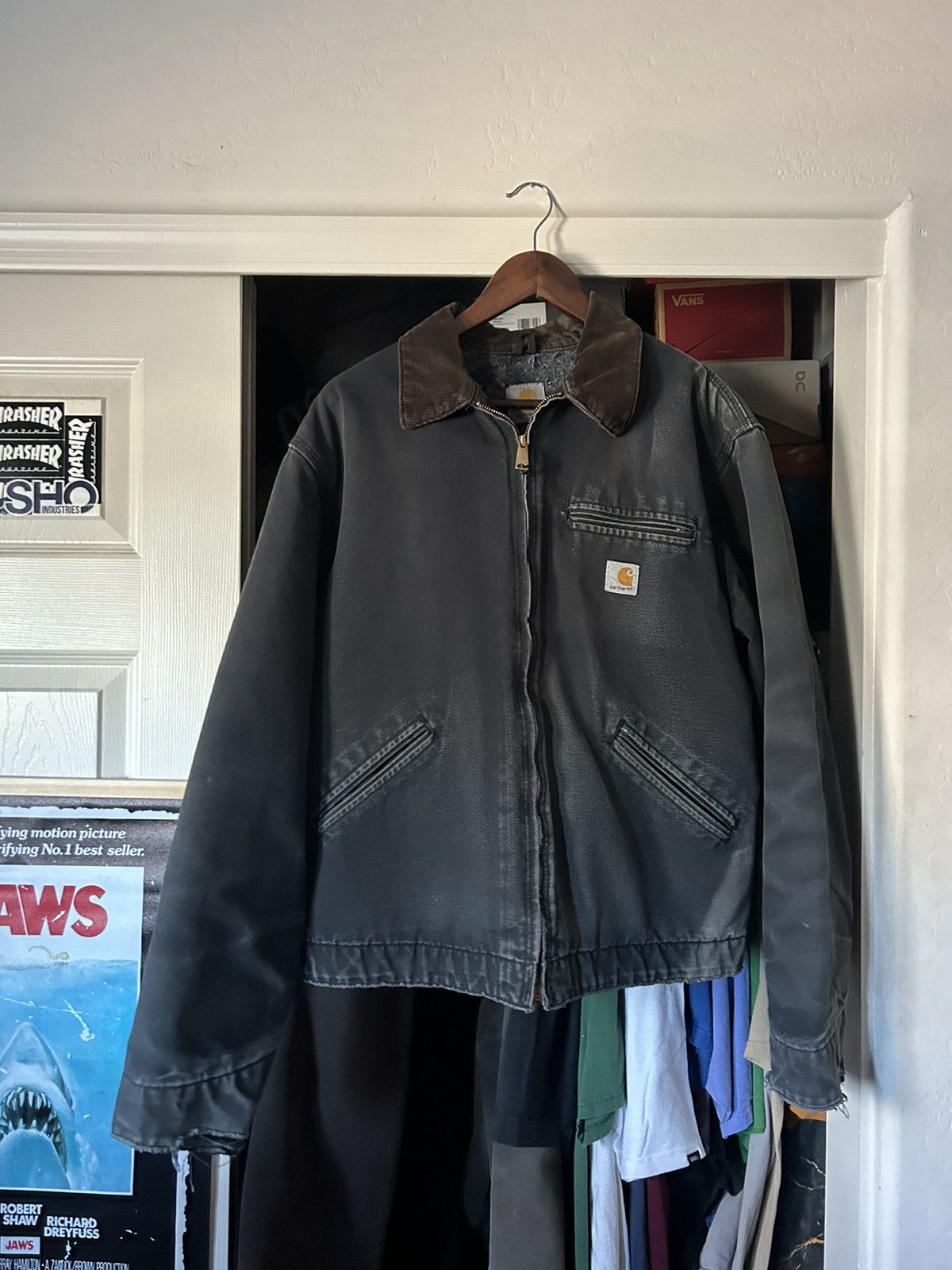 Carhartt × Vintage RARE J01 BLK Detroit Jacket Size US L / EU 52-54 / 3 - 1 Thumbnail