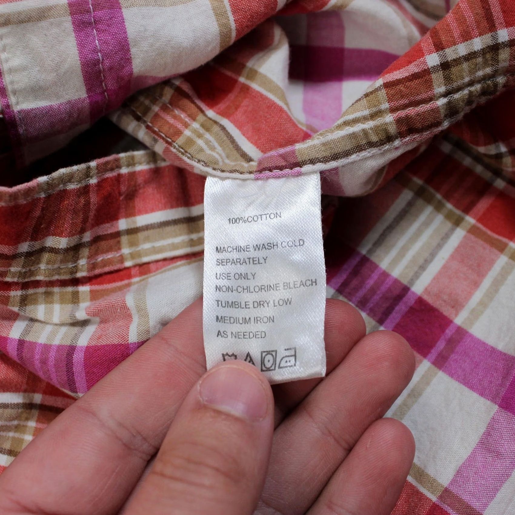 Vintage Birds of Paradis Shirt Women Small Red Plaid Button Long Sleeve Coastal Boho Size S / US 4 / IT 40 - 4 Thumbnail