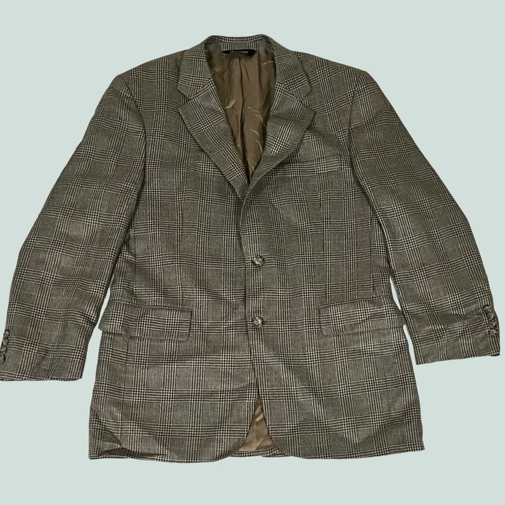 Jos. A. Bank Jos A. Bank Blazer Sport Coat Windowpane Plaid Silk Wool Size 40R Men Size 40R - 1 Thumbnail