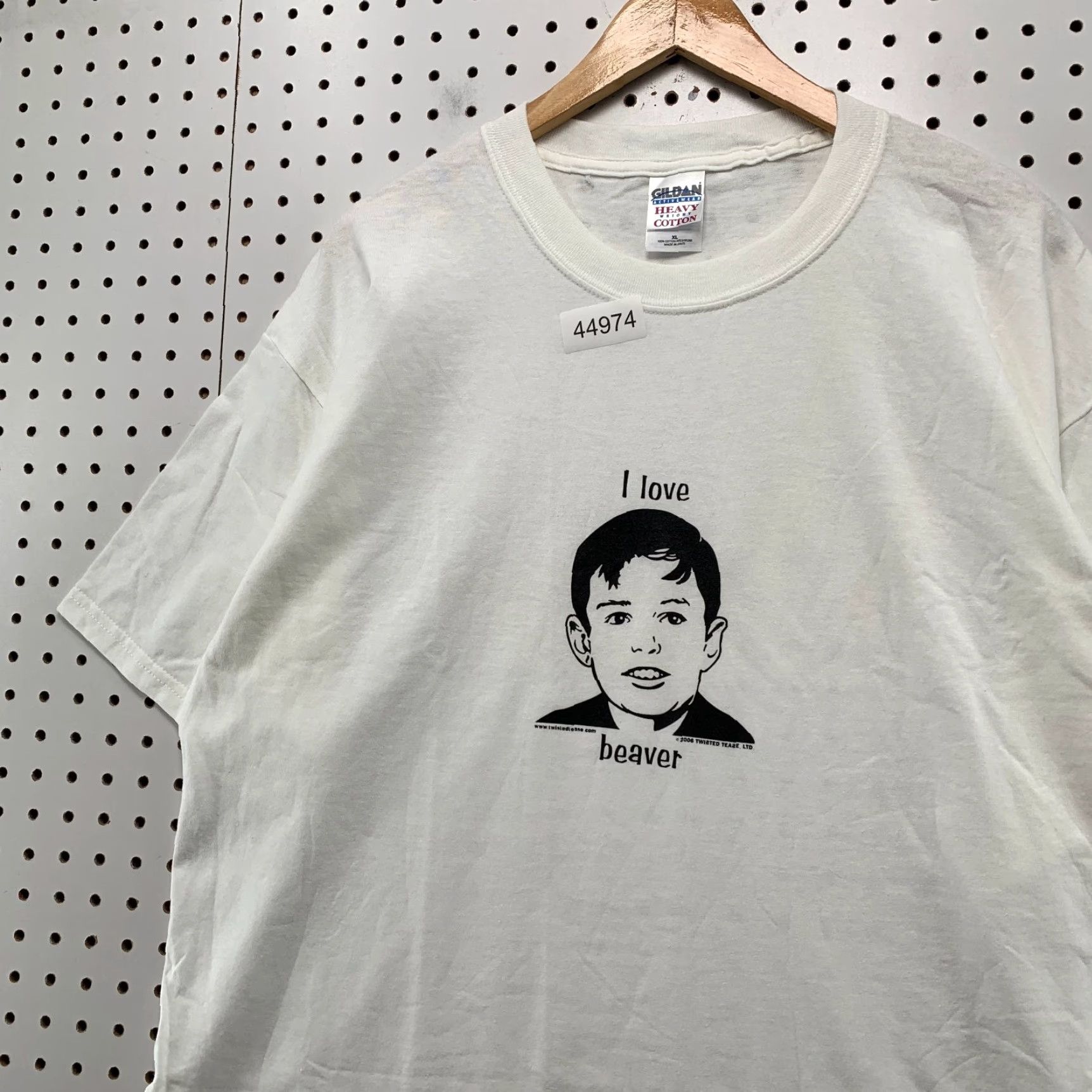 Twisted X VINTAGE I Love Beaver Shirt Mens XL White TV Twisted Tee Short Sleeve Funny Size US XL / EU 56 / 4 - 3 Thumbnail