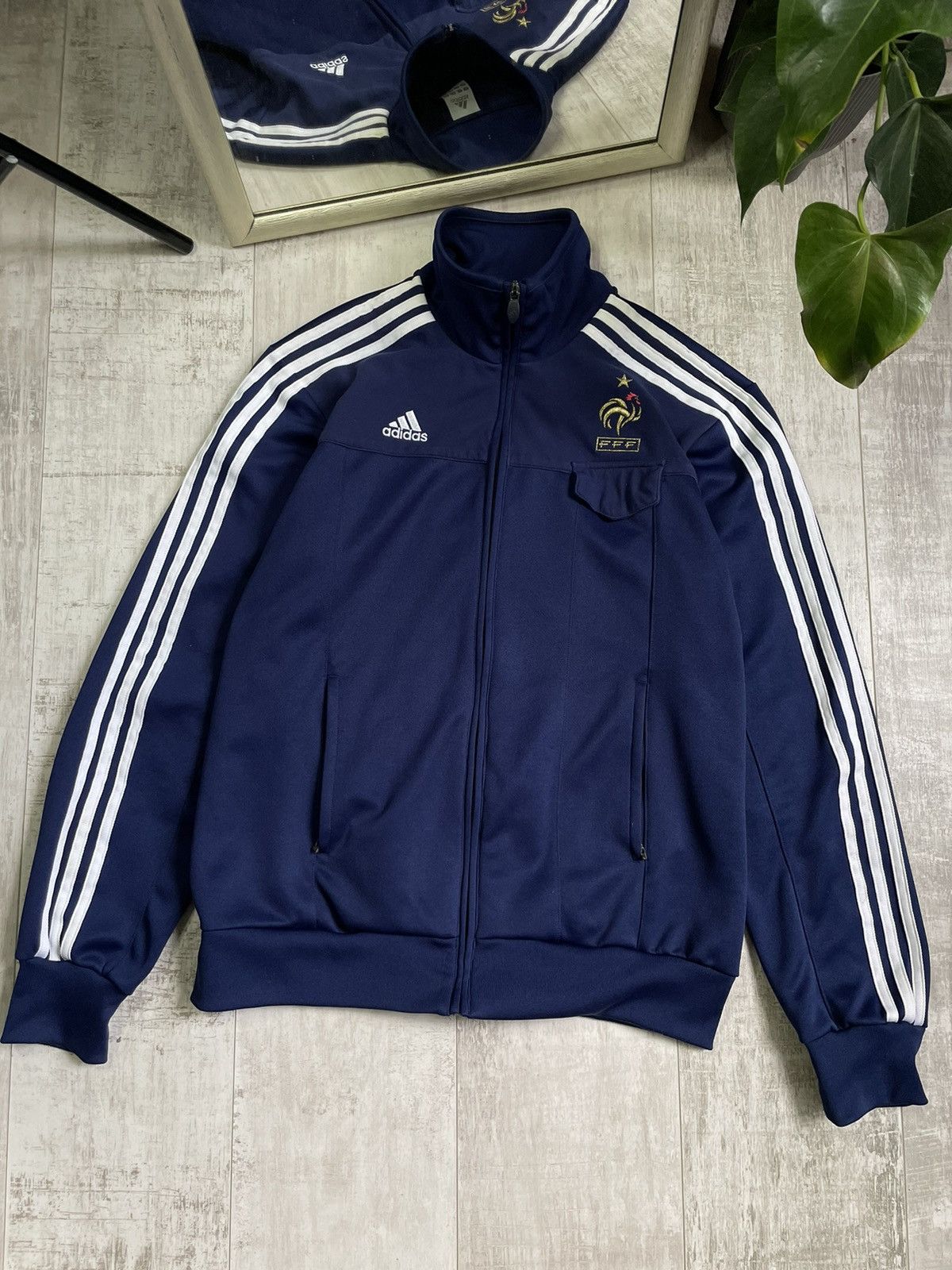 Vintage Adidas France 2007 Track Jacket Zip Jersey RARE