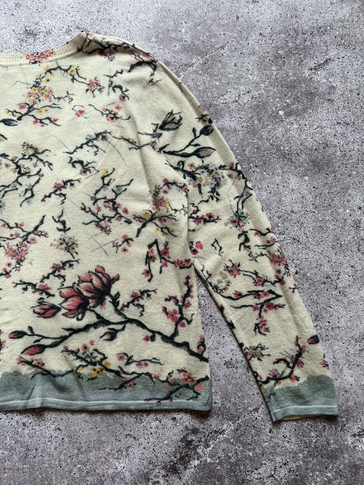 Designer Ivko Wool Sweater Flowers Print Size XL / US 12-14 / IT 48-50 - 12 Thumbnail