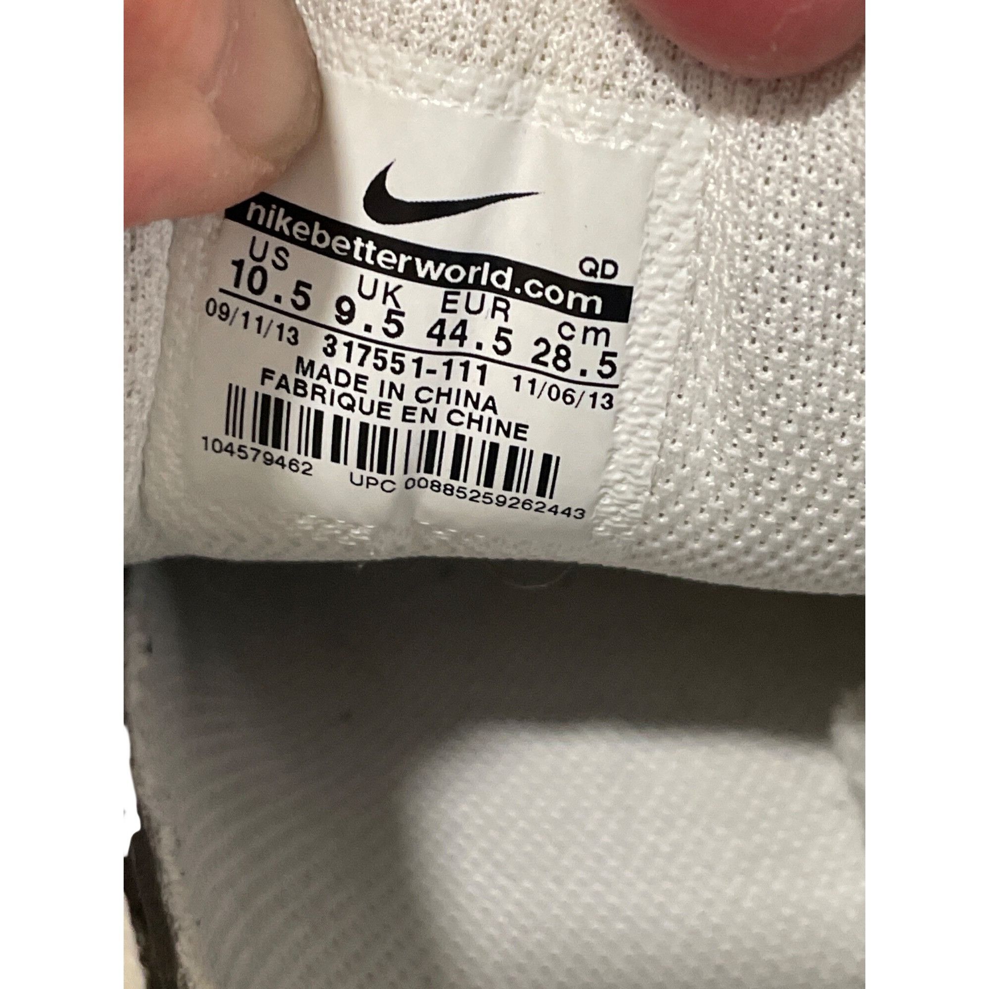 Nike Nike Air Max Wright mens white classic run casual sneakers s Size US 10.5 / EU 43-44 - 6 Thumbnail